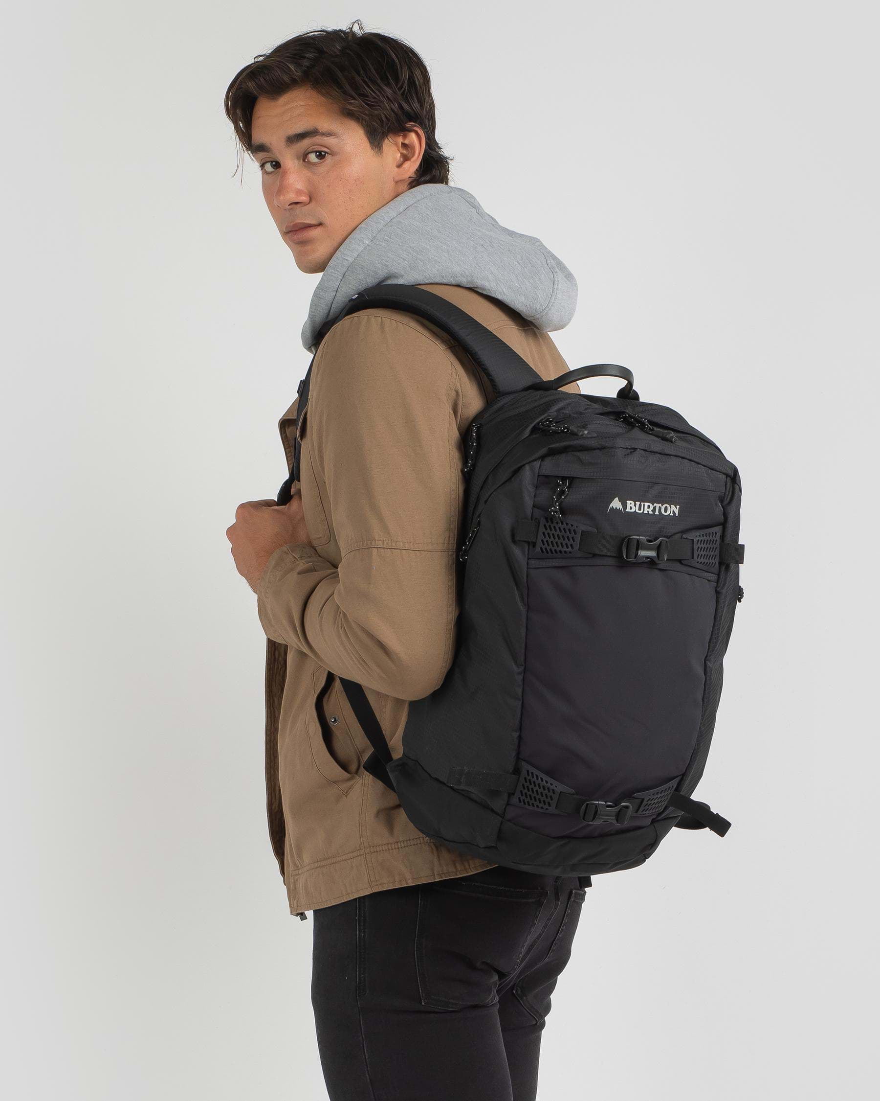 Shop Burton Day Hiker 28L Backpack In True Black Ripstop - Fast ...
