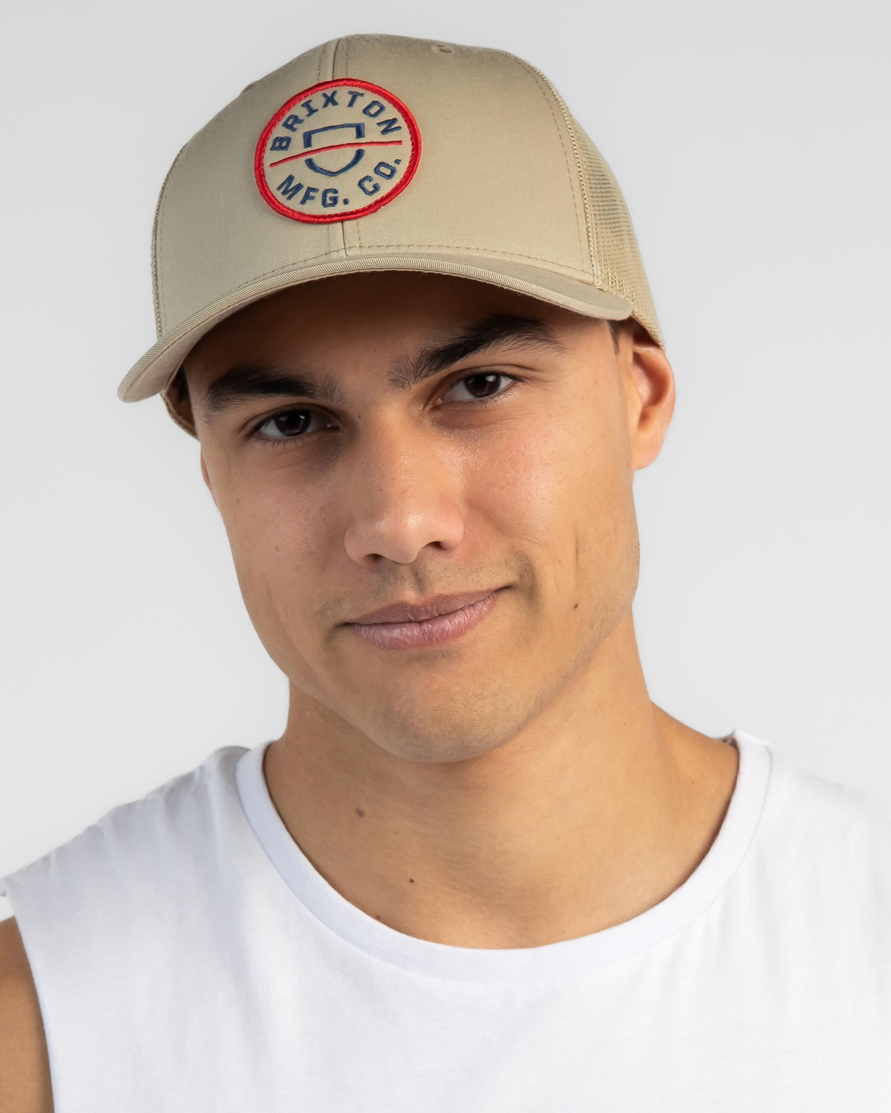 Brixton Crest MP Mesh Cap In Khaki - FREE* Shipping & Easy Returns ...