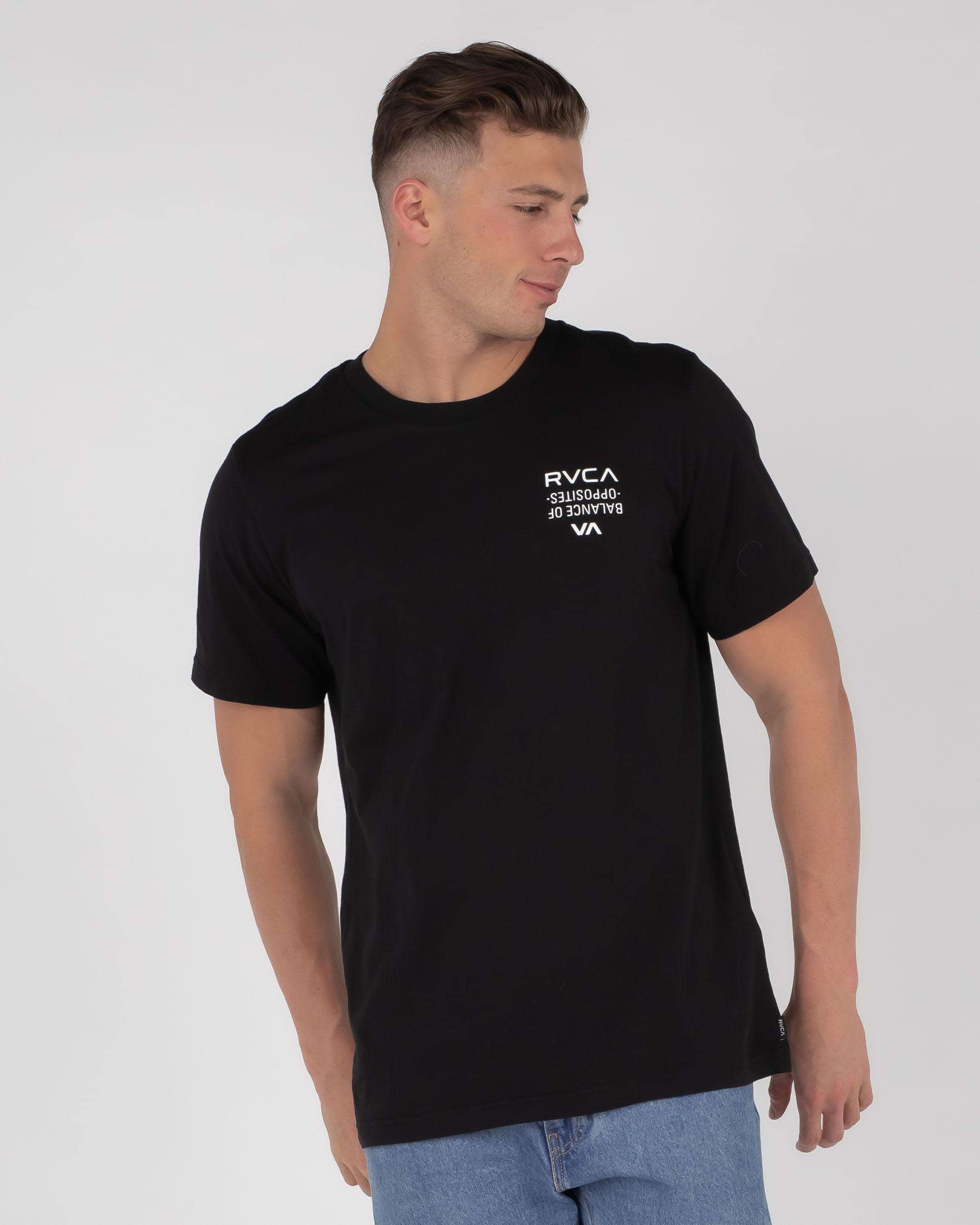 RVCA Fairfax T-Shirt In Black - Fast Shipping & Easy Returns - City ...