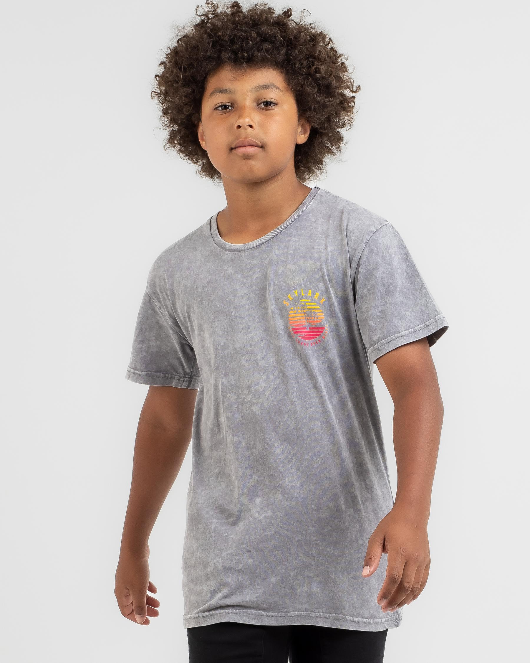 Shop Skylark Boys' Meander T-Shirt In Grey Acid - Fast Shipping & Easy ...