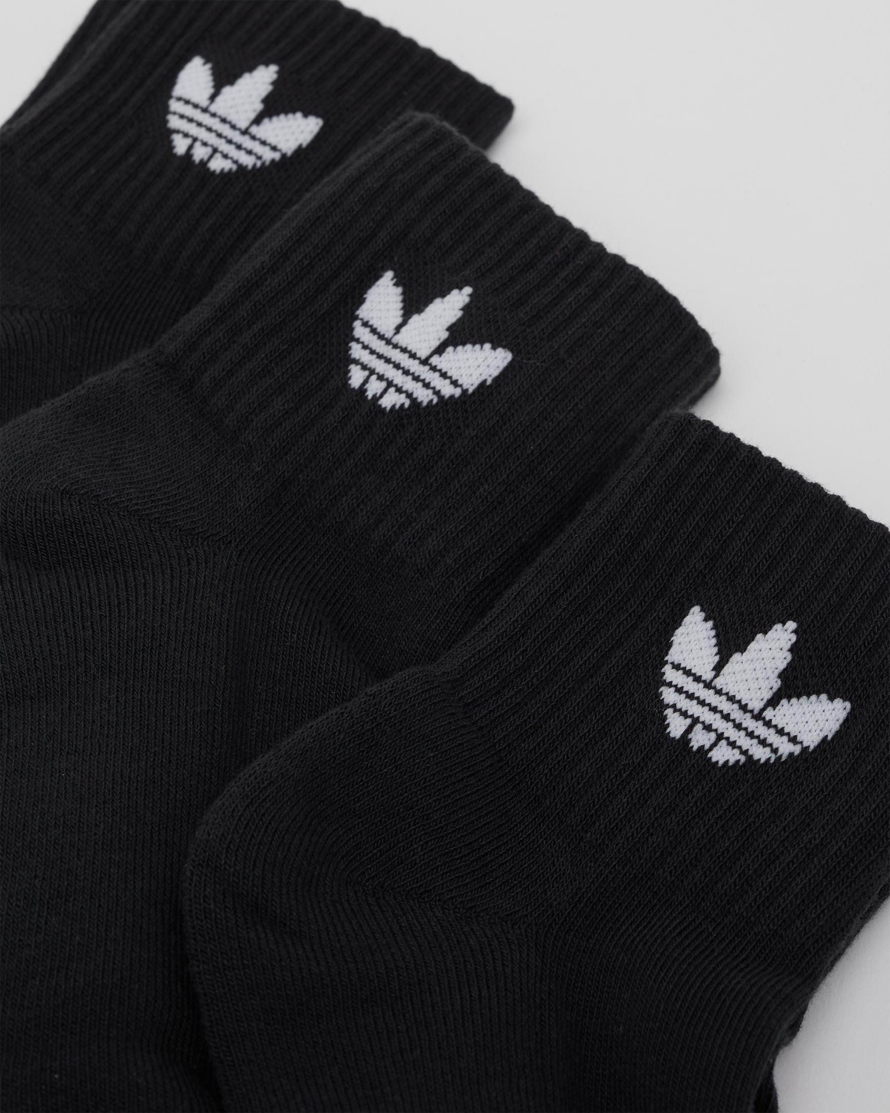 Shop adidas Toddlers' Mid Ankle Socks 3 Pack In Black - Fast Shipping ...