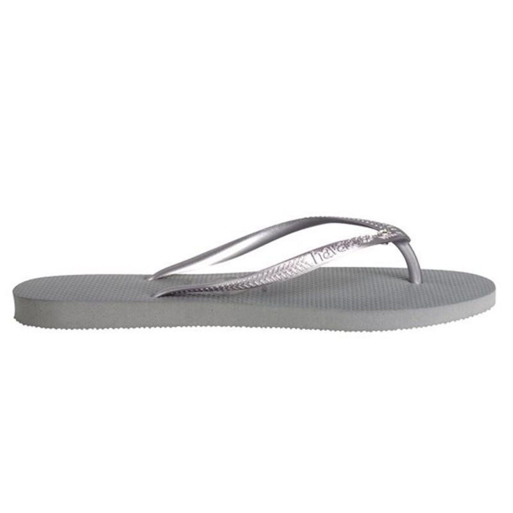 Havaianas Slim Metal Crystal Thongs In Steel Grey - Fast Shipping ...