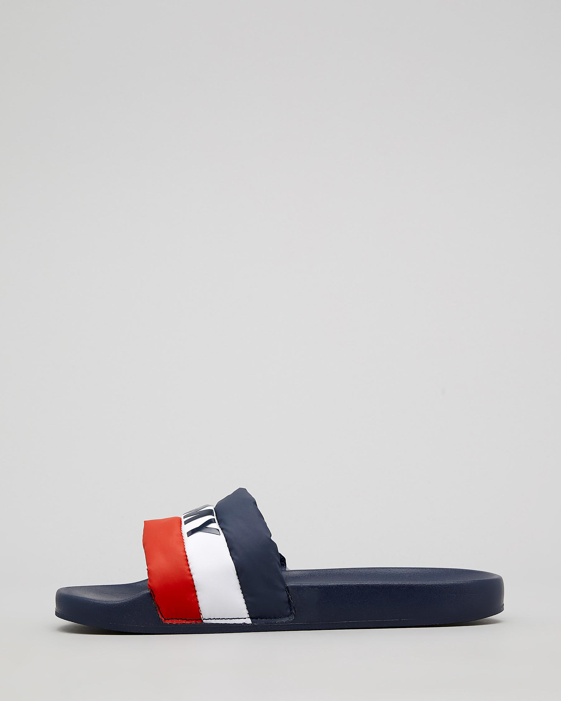 Tommy Hilfiger Tommy Hilfiger Pool Slide Sandals In Rvb Red/vblu Fast