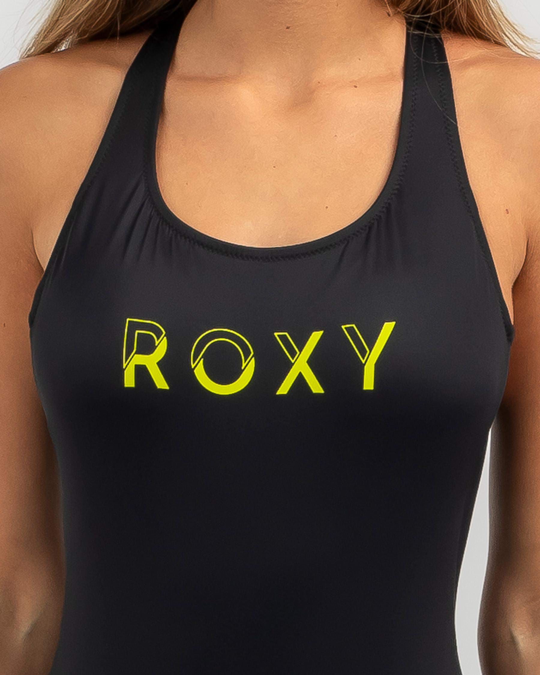 Womens Roxy Active Basic One-Piece Swimsuit