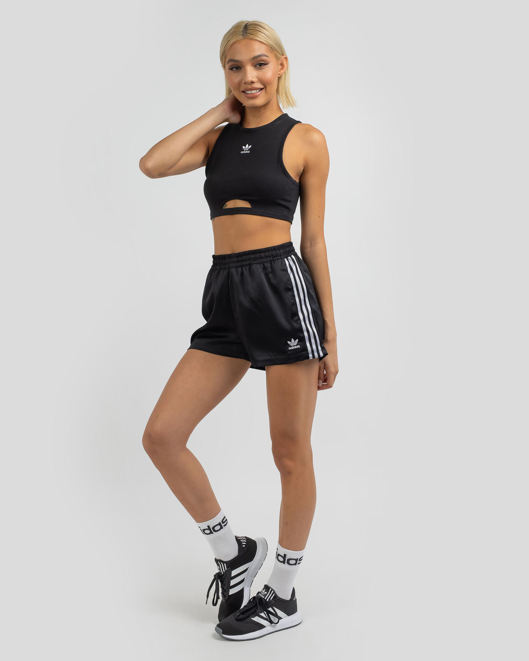 Shop adidas 3 Stripe Shorts In Black - Fast Shipping & Easy Returns ...
