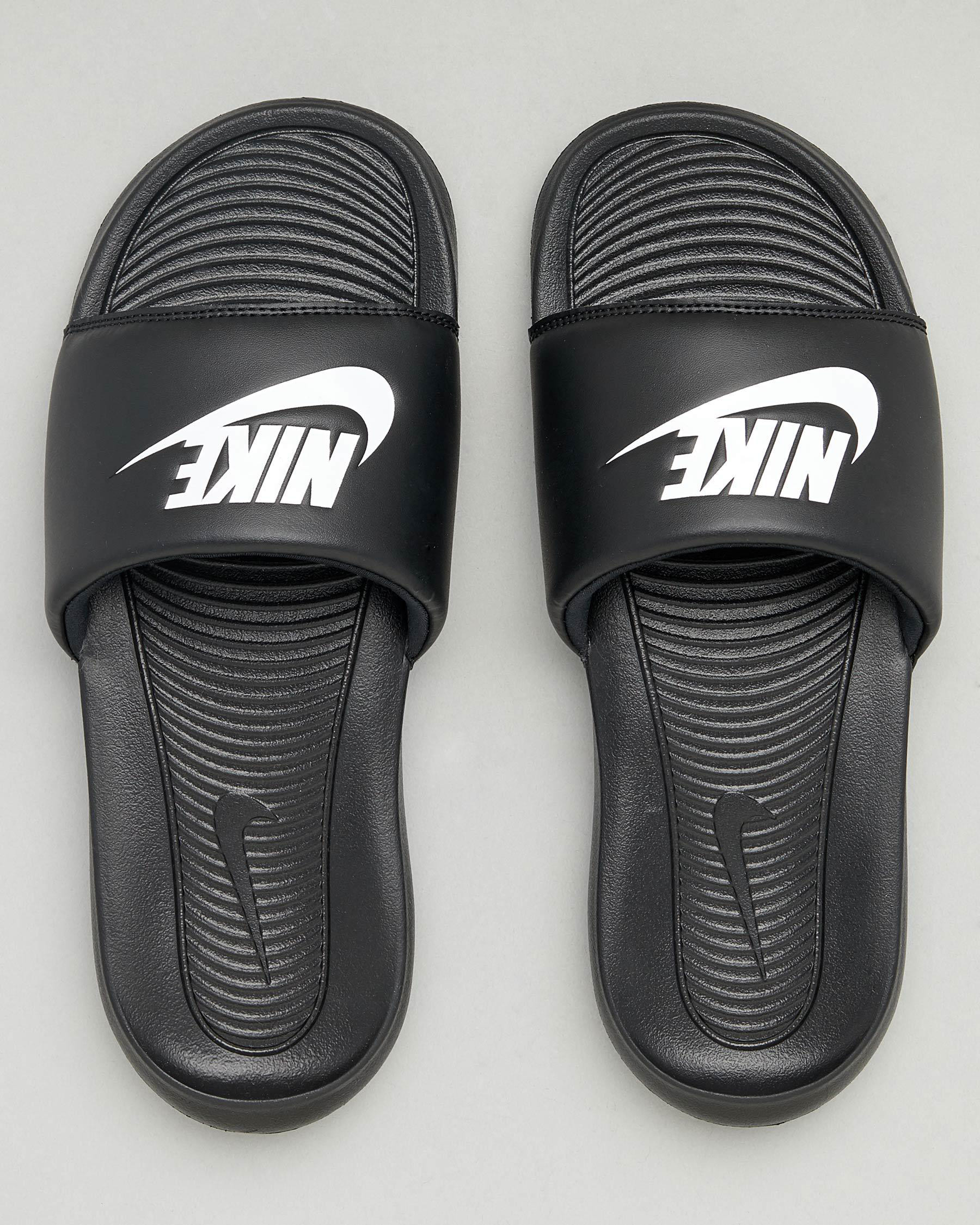 Nike Womens' Victori One Slide Sandals In Black/white-black - Fast ...
