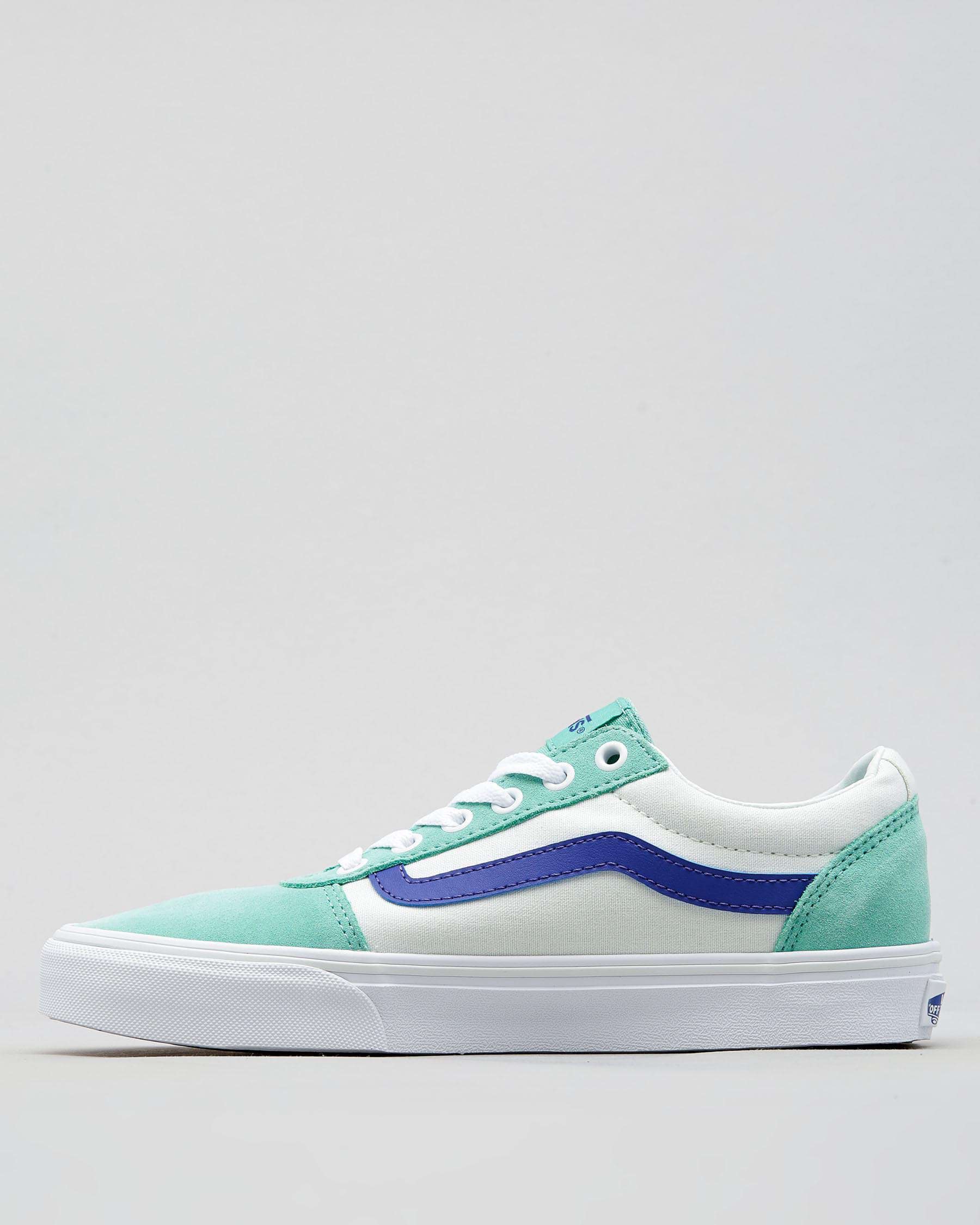 Shop Vans Womens Ward Shoes In Jade Royal Blue - Fast Shipping & Easy ...