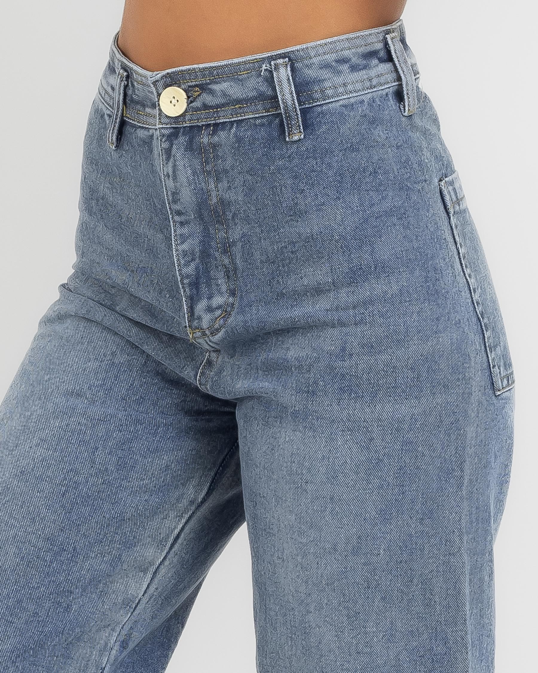 Shop Ava And Ever Eclipse Jeans In Mid Blue - Fast Shipping & Easy ...