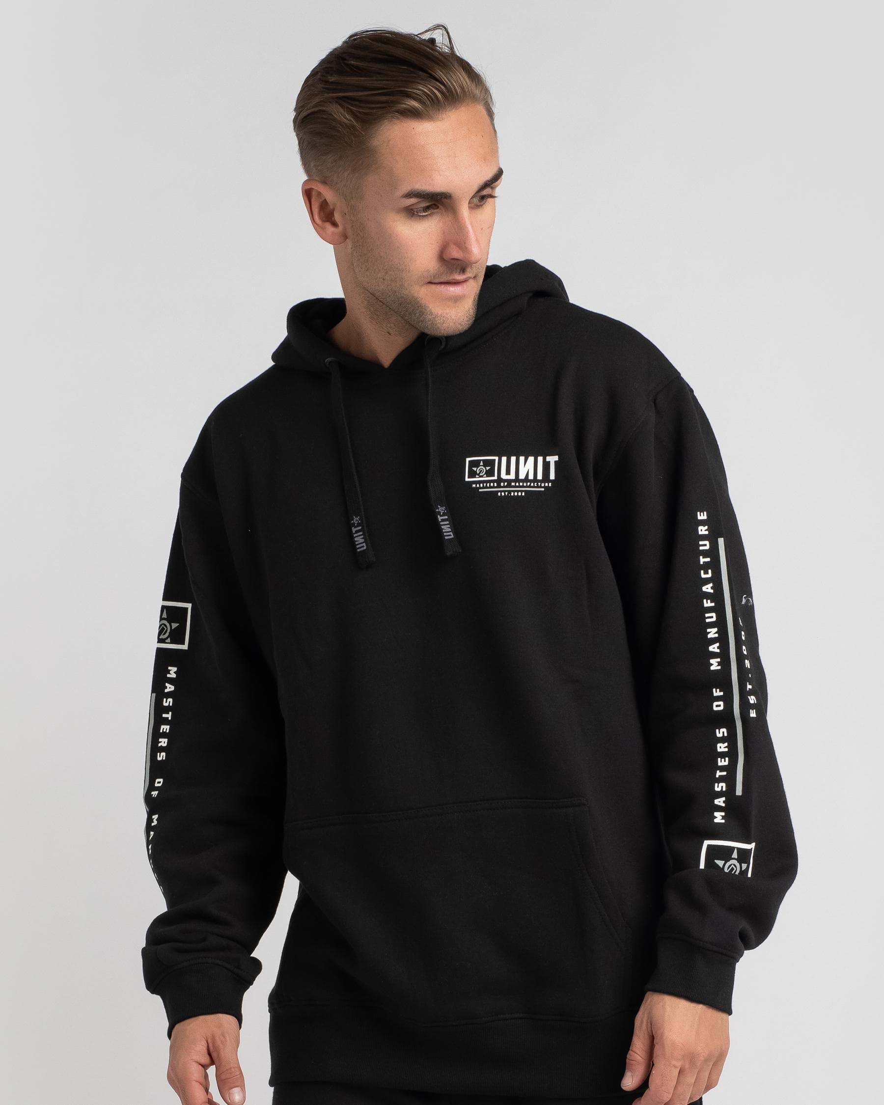 Unit Gritt Hoodie In Black - Fast Shipping & Easy Returns - City Beach ...