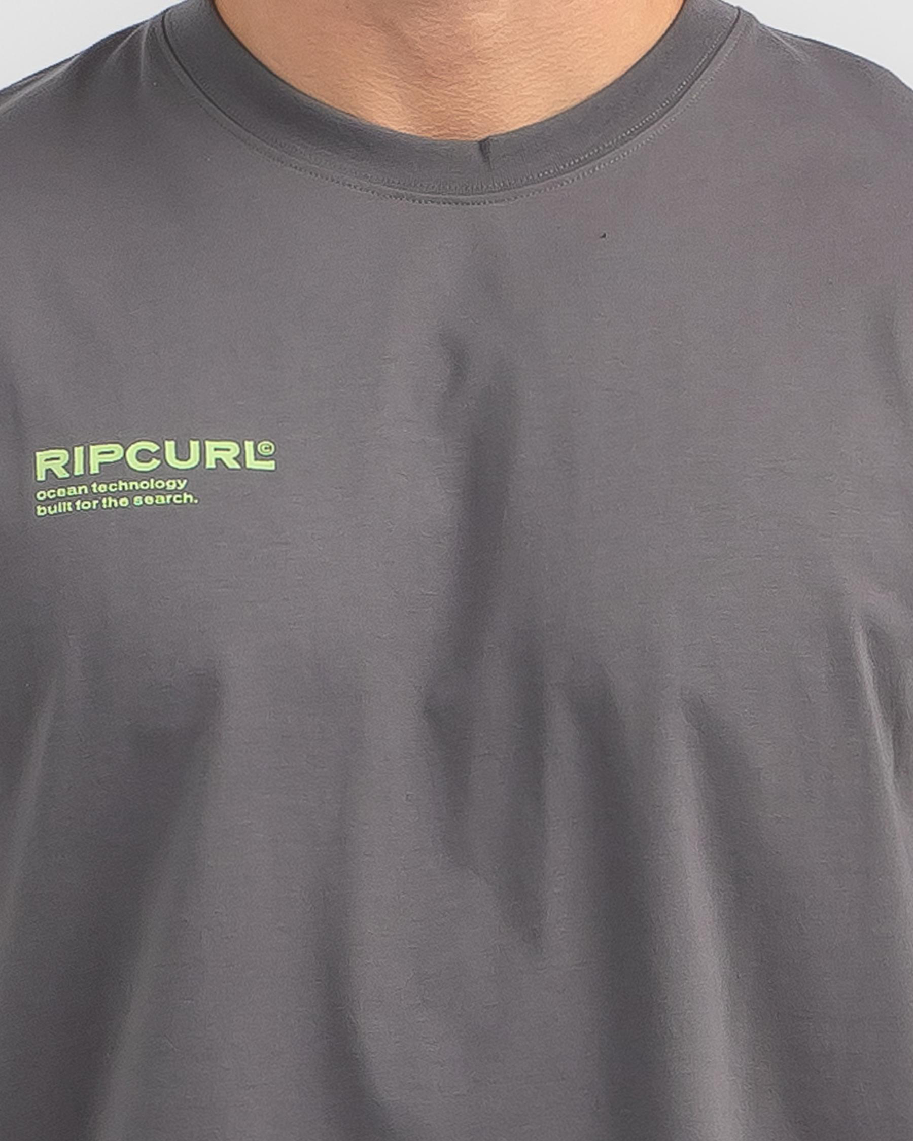 Rip Curl Vaporcool Balance T-Shirt In Dark Grey - FREE* Shipping & Easy ...