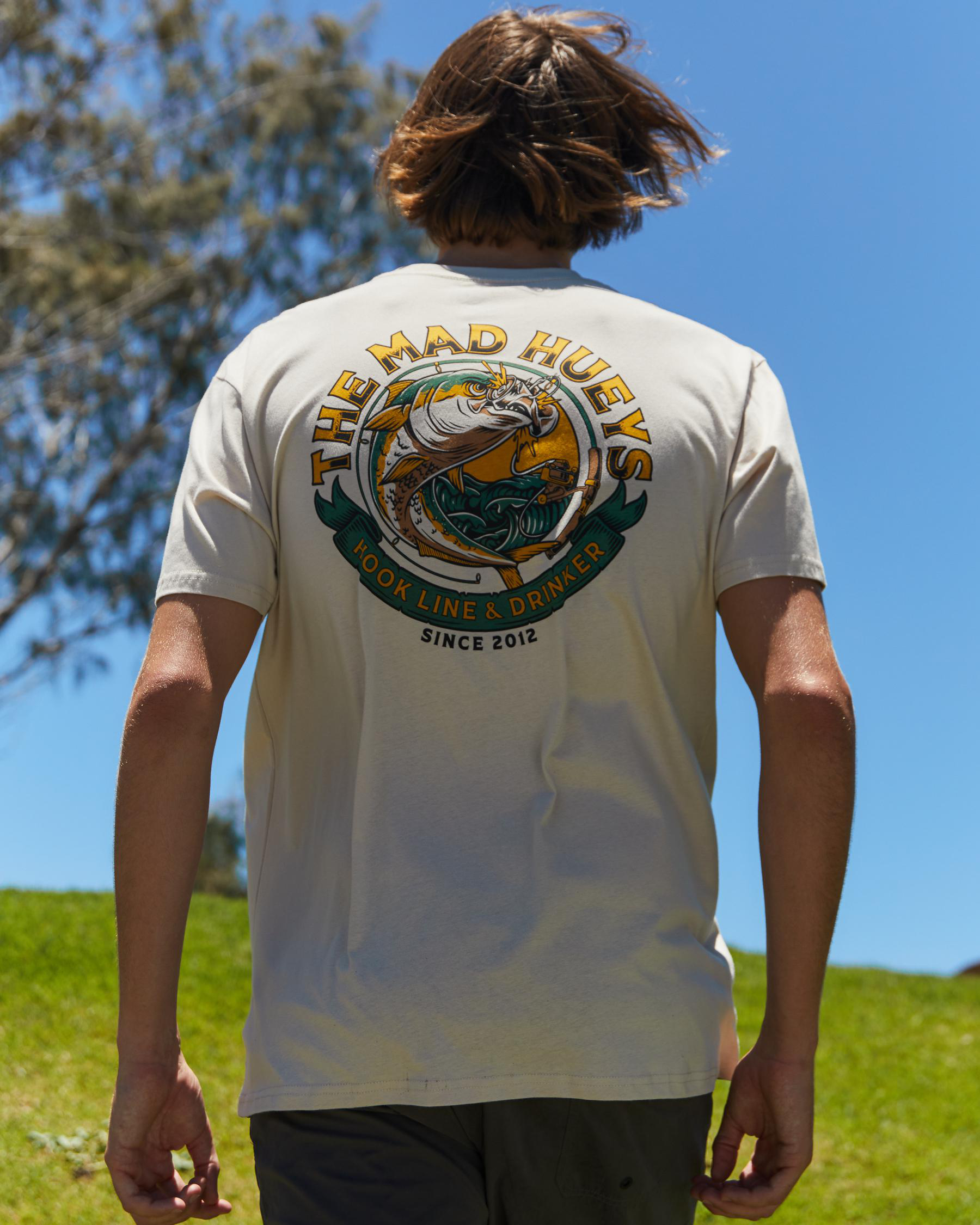 The Mad Hueys Keeping It Reel T-Shirt In Cement - FREE* Shipping & Easy ...