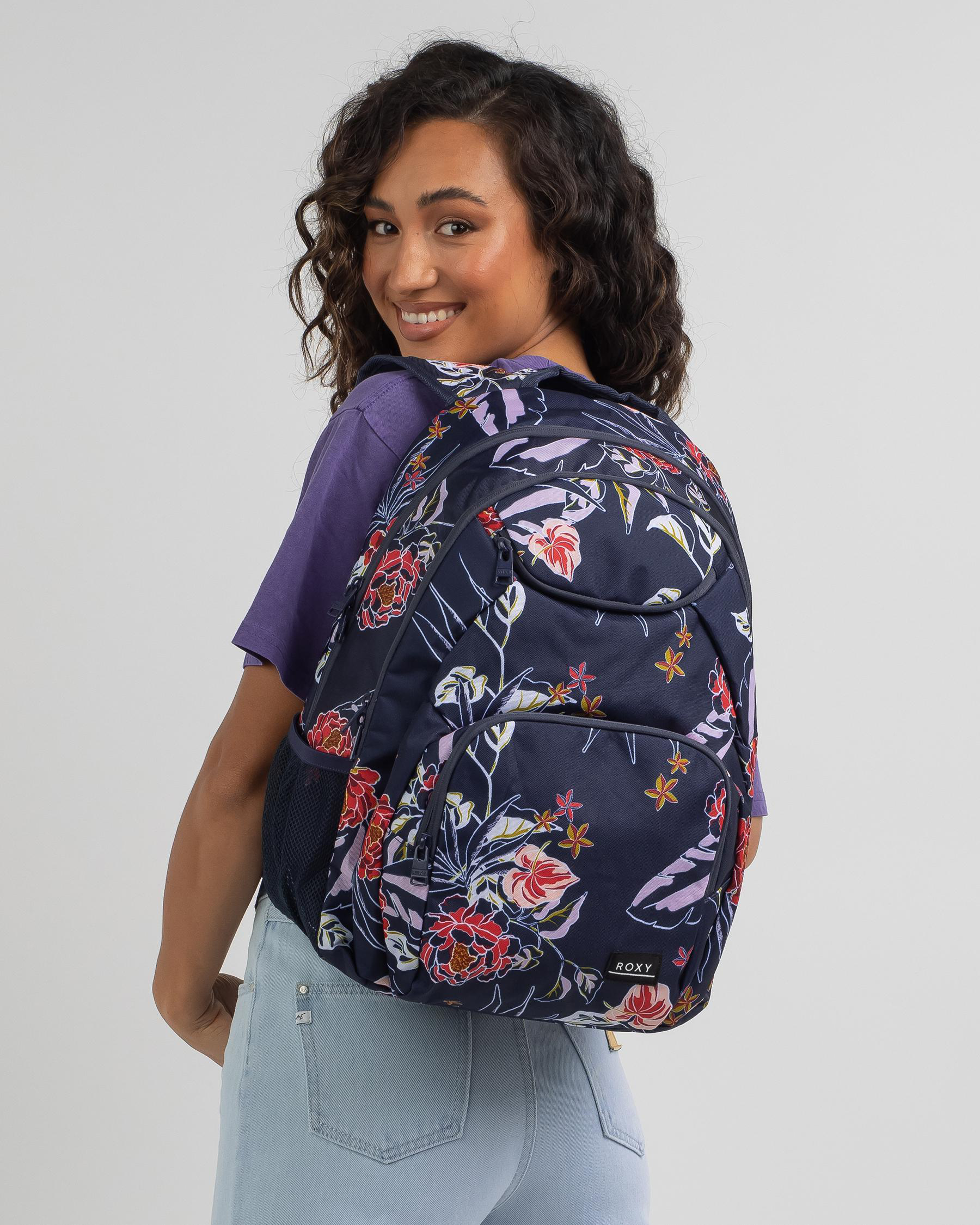 Roxy Shadow Swell Backpack In Mood Indigo Sunset Boogie - Fast Shipping ...