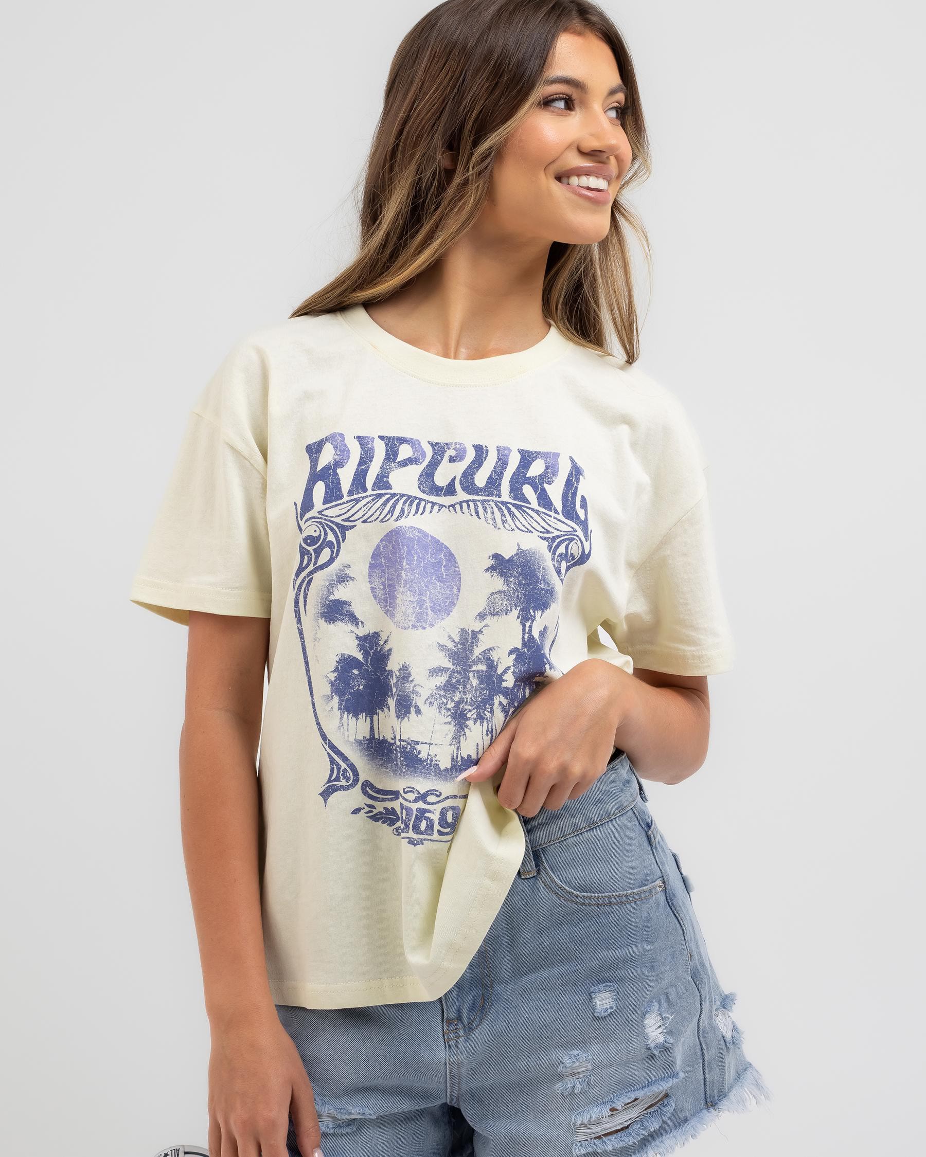 Shop Rip Curl Higher Purpose Relaxed T-Shirt In Off White - Fast ...