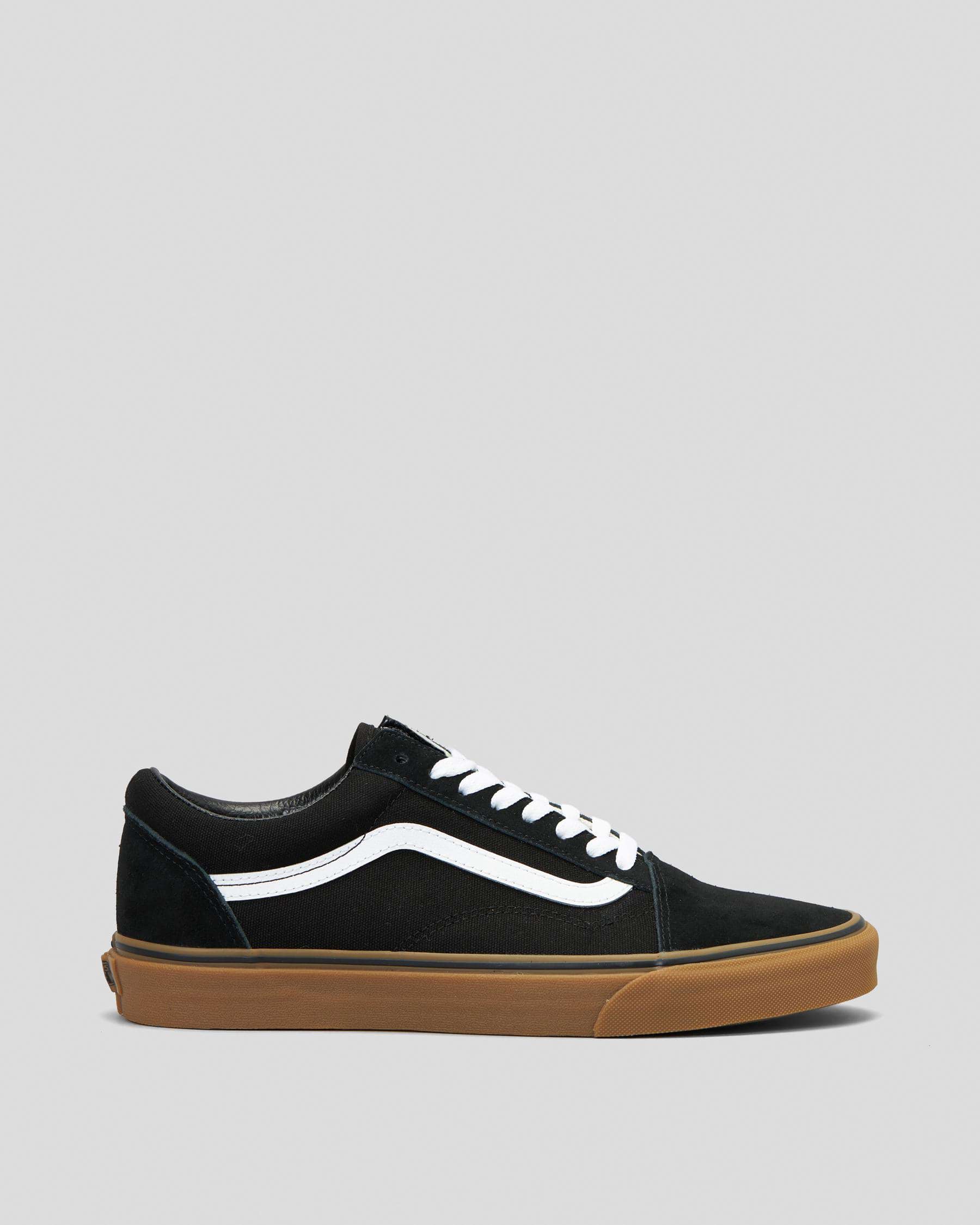 Vans Old Skool Shoes In Black/medium Gum - Fast Shipping & Easy Returns ...