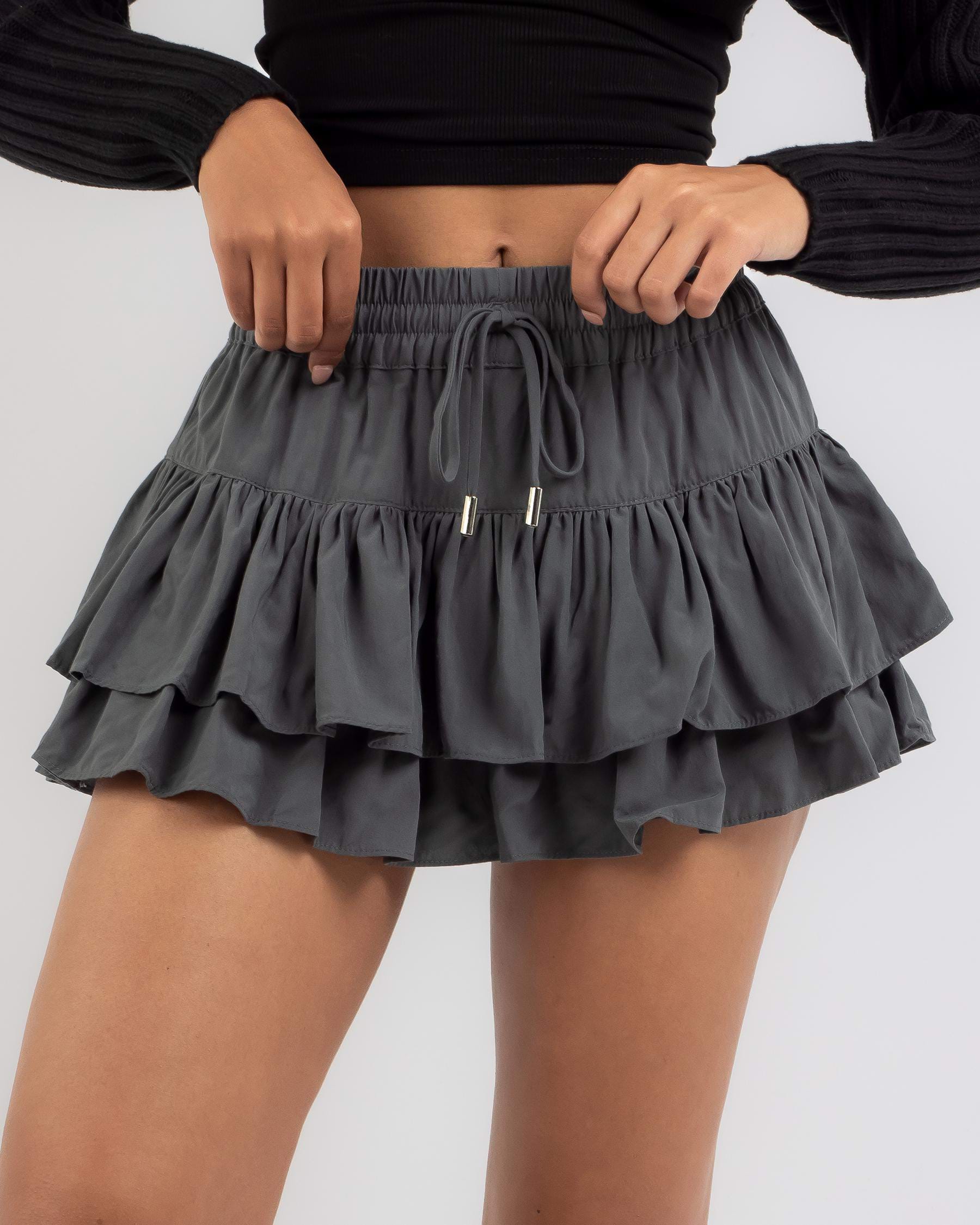 Shop Ava And Ever LuLu Skort In Charcoal - Fast Shipping & Easy Returns ...