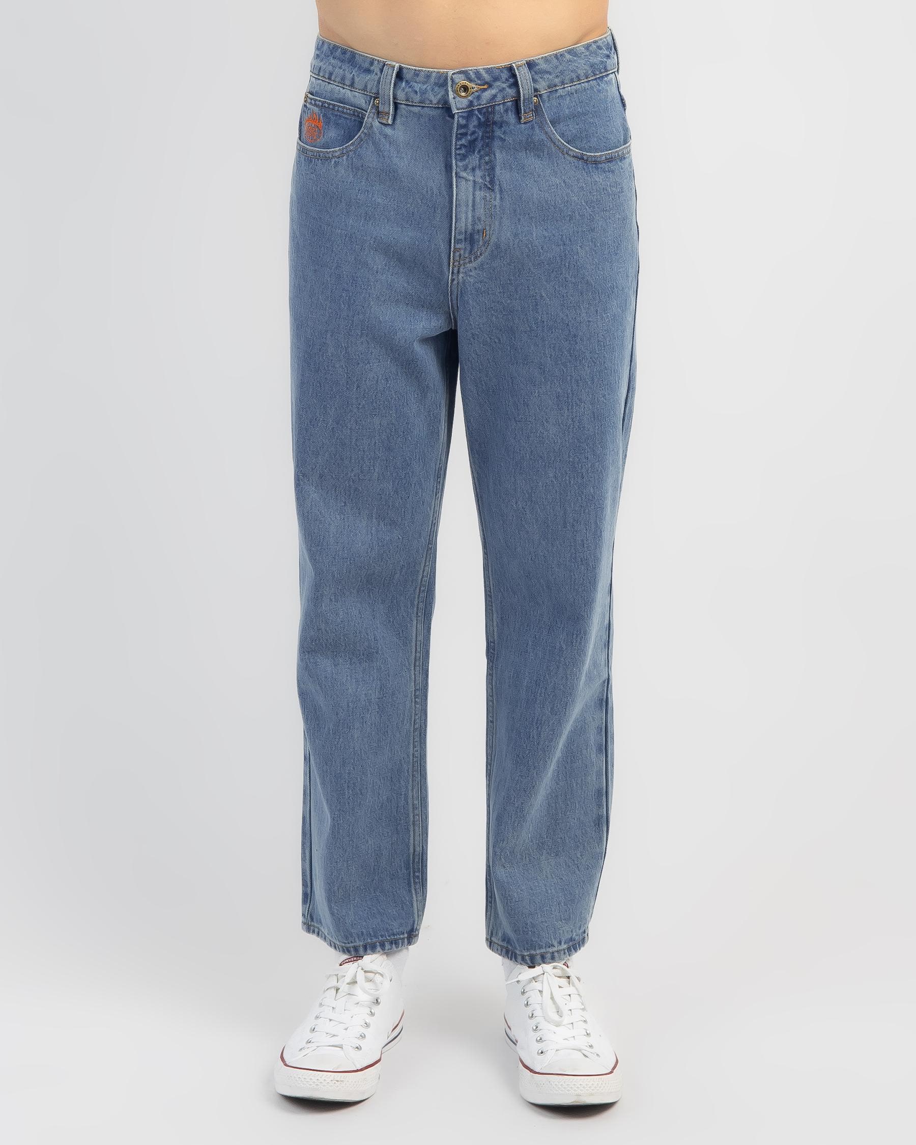 Shop Rip Curl Archive Jeans In Washed Blue - Fast Shipping & Easy ...