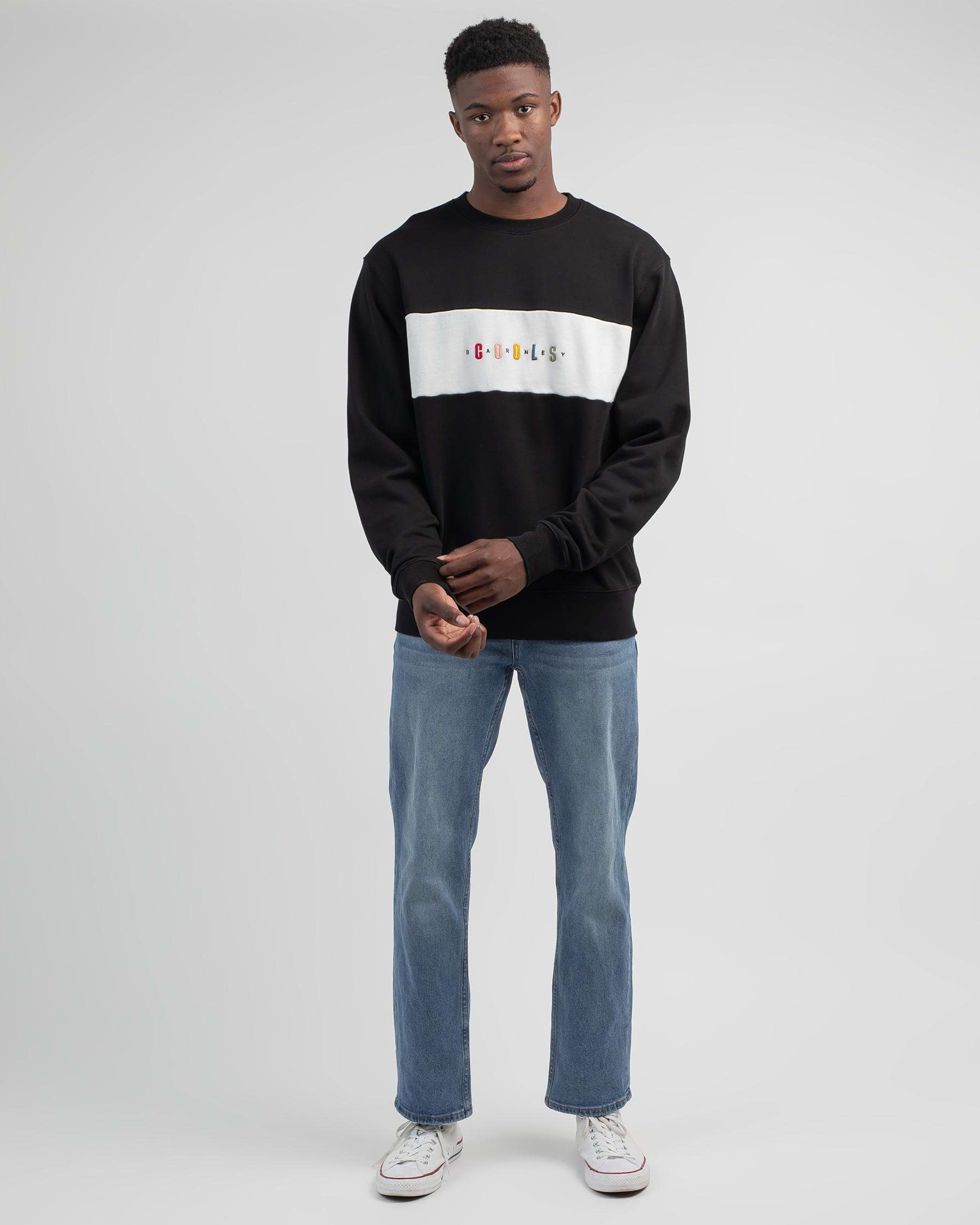 Shop Barney Cools 90's Crew Sweatshirt In Black - Fast Shipping & Easy ...