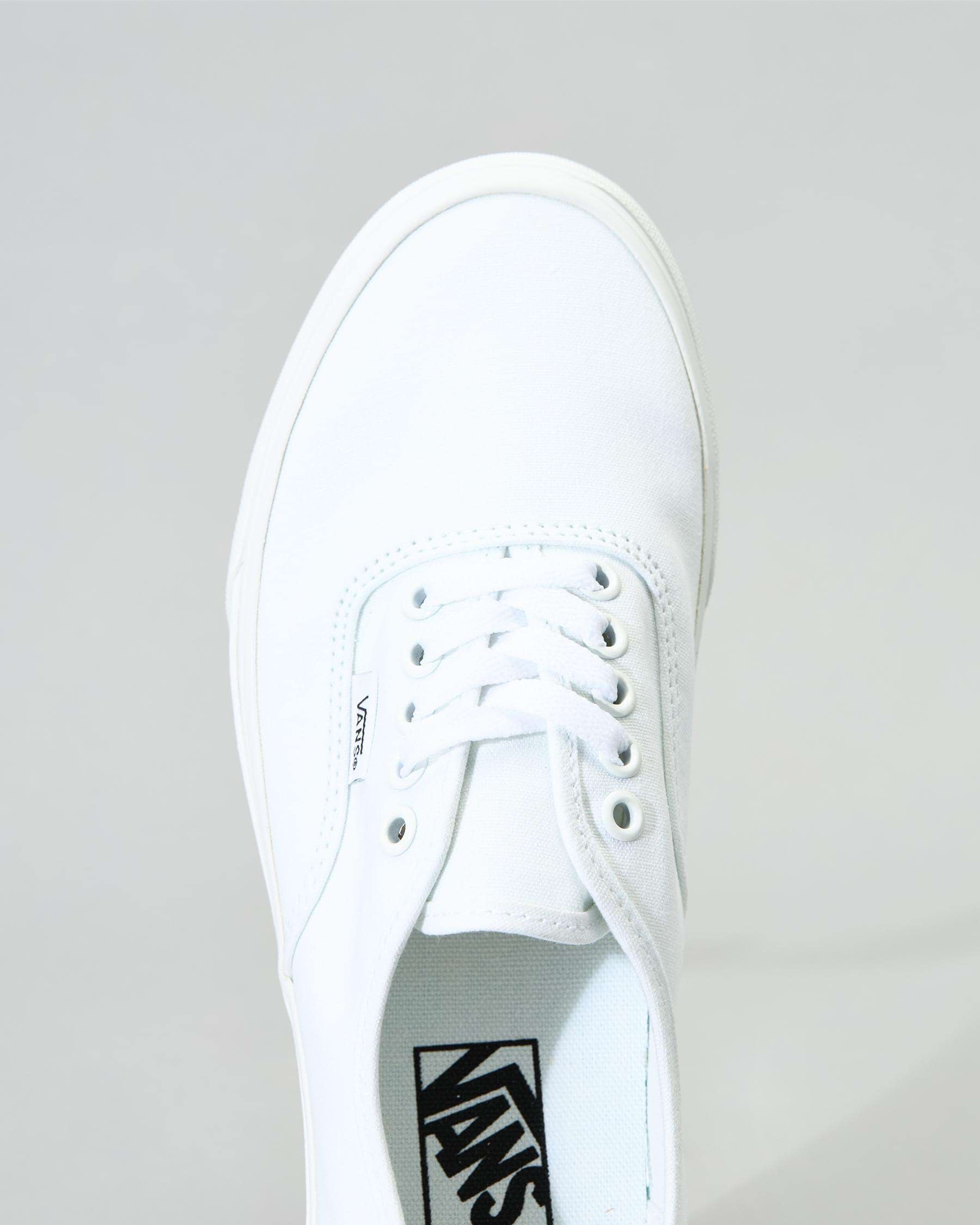 Shop Vans Womens Authentic Shoes In White - Fast Shipping & Easy ...