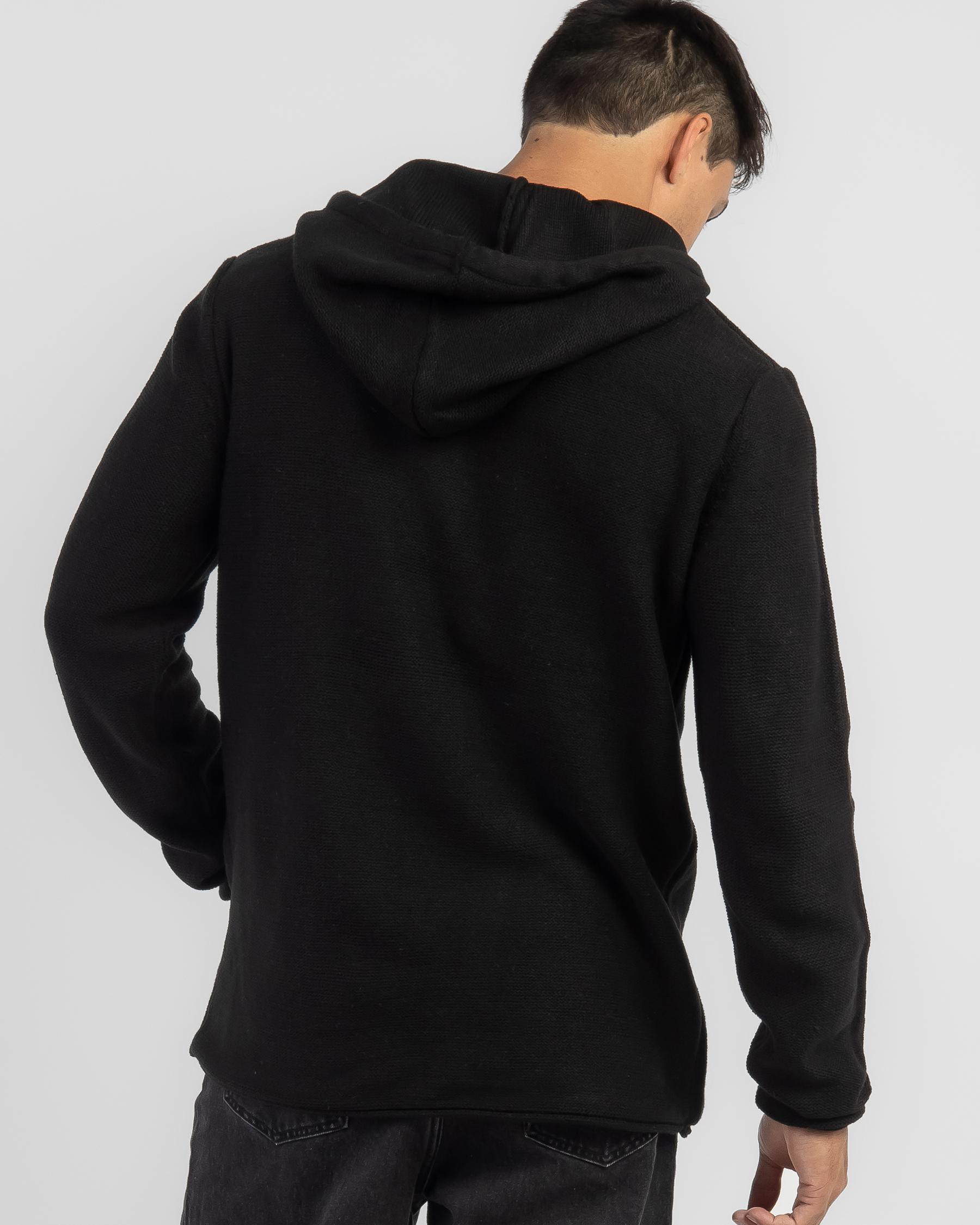 Shop Skylark Valiant Hooded Knit In Black - Fast Shipping & Easy ...