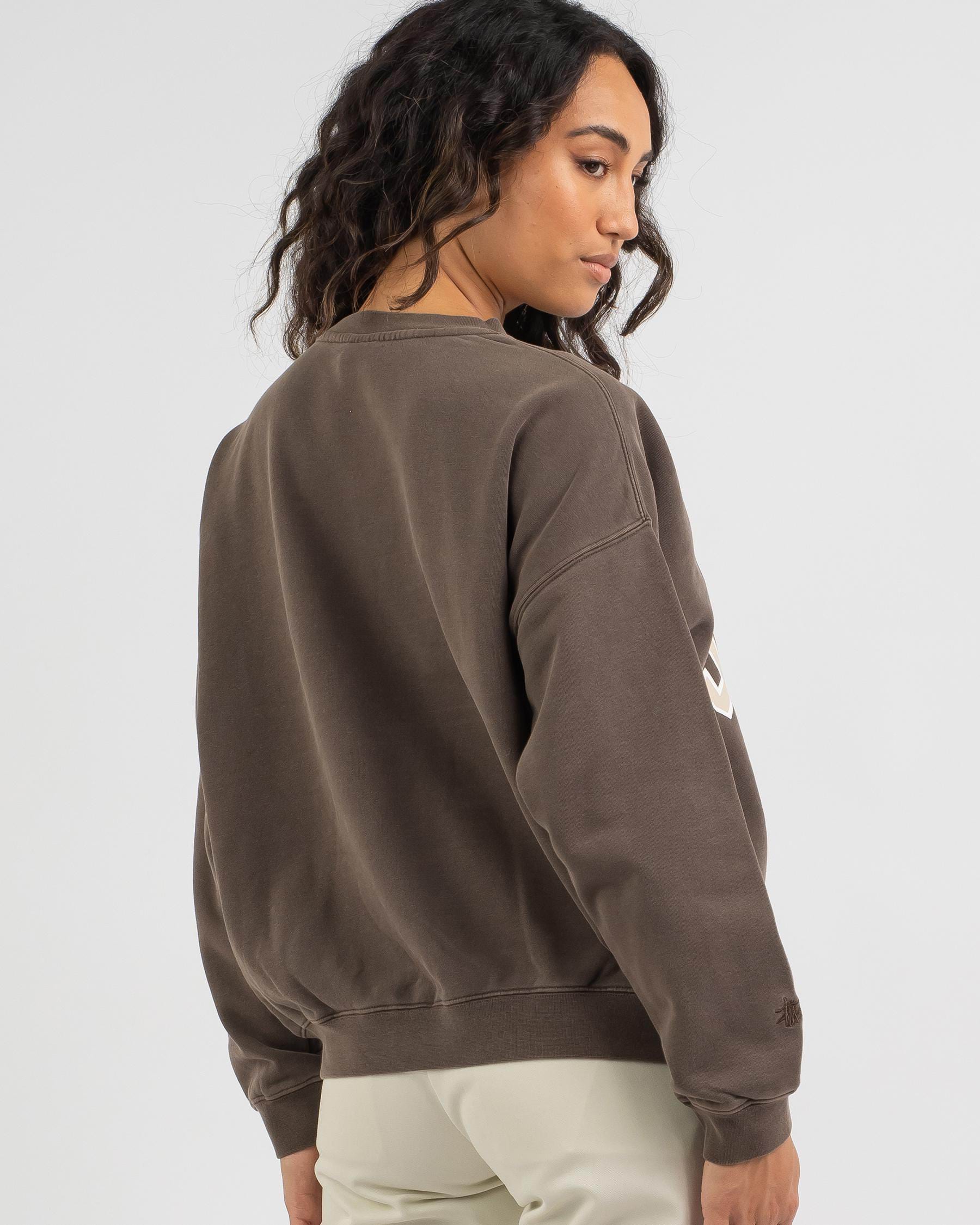 Shop Stussy Campus Sweatshirt In Brown - Fast Shipping & Easy Returns ...