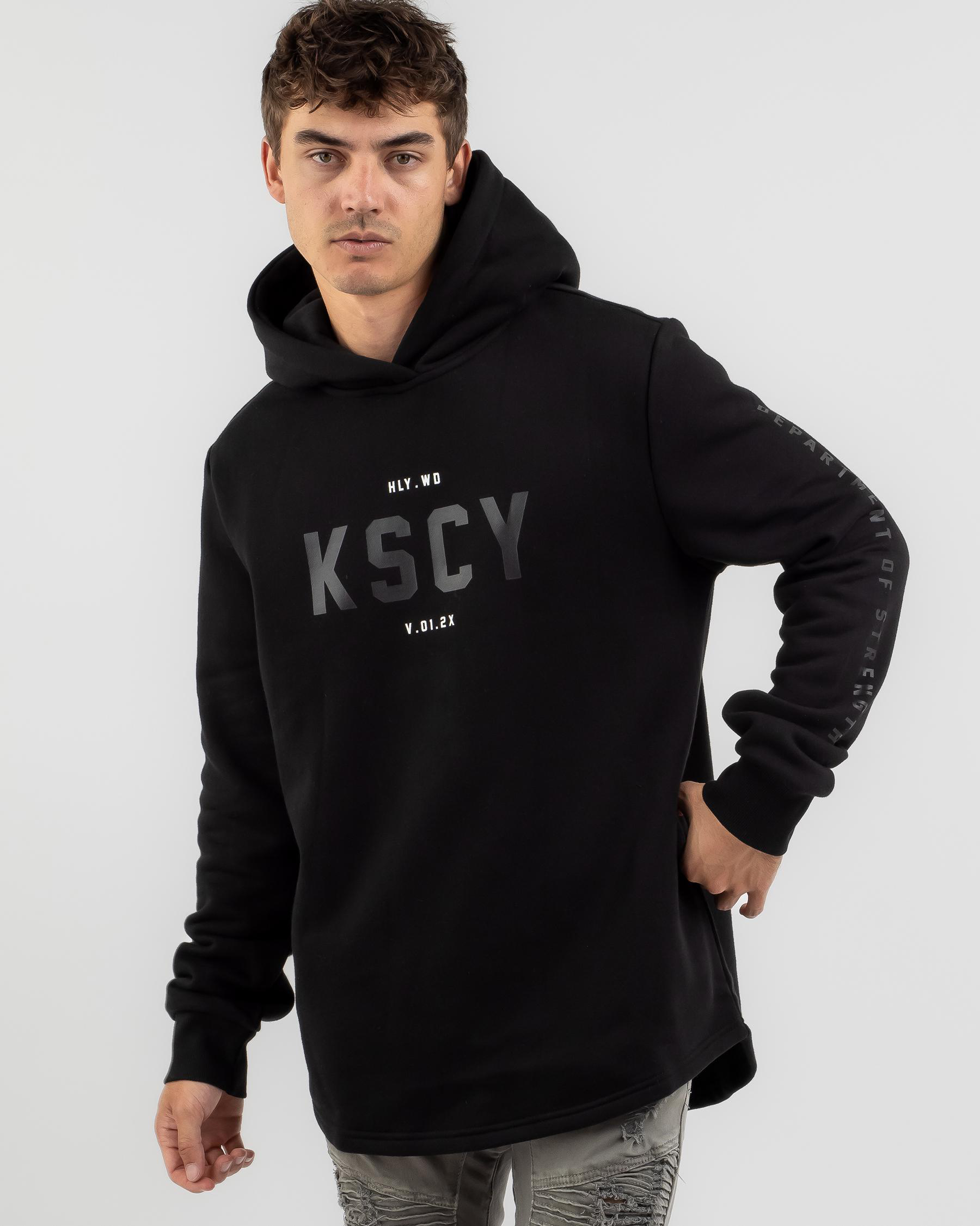 Shop Kiss Chacey Serrano Dual Curved Hoodie In Jet Black - Fast ...