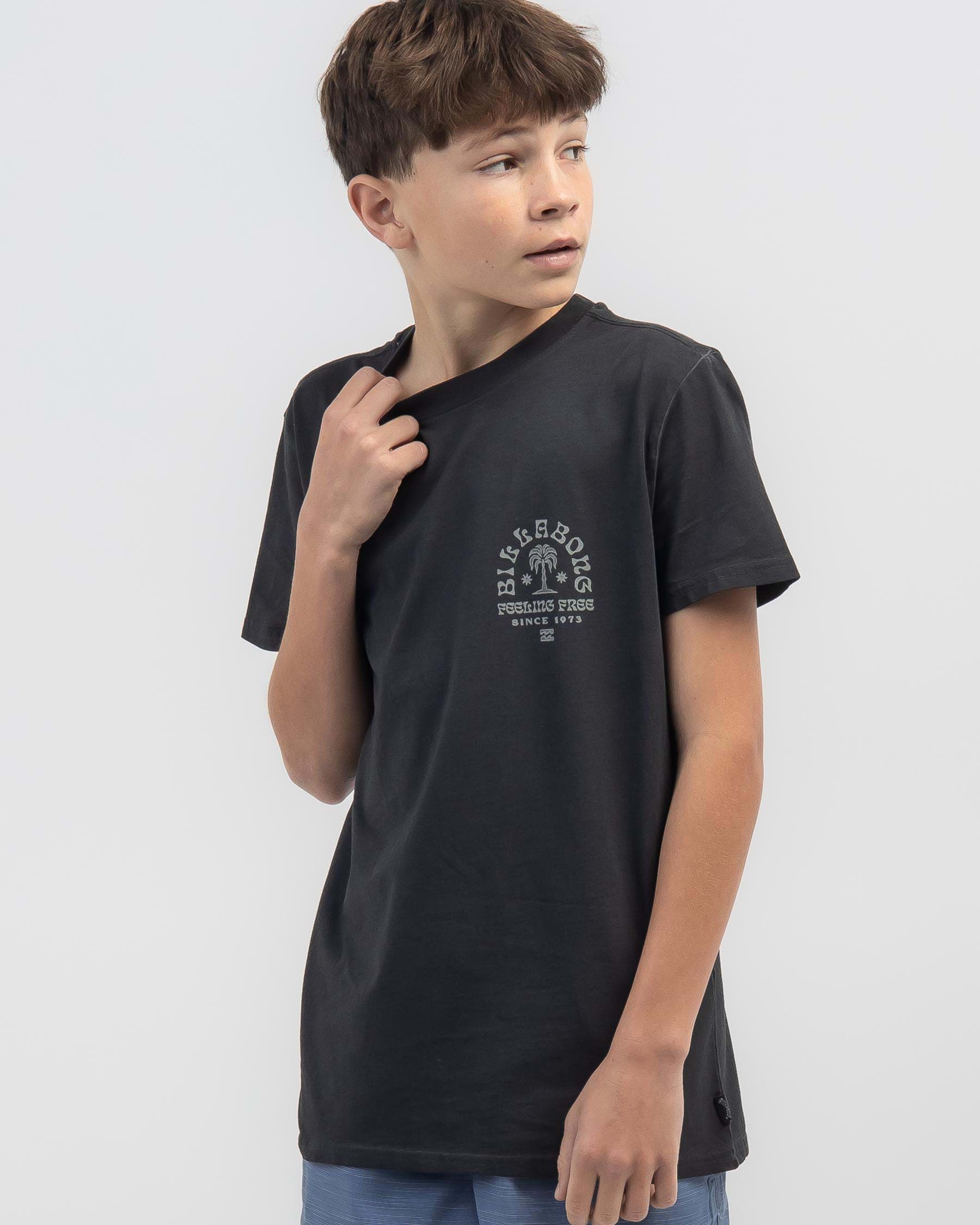 Billabong Boys' Big Wave Shaz SS T-Shirt In Black - Fast Shipping ...