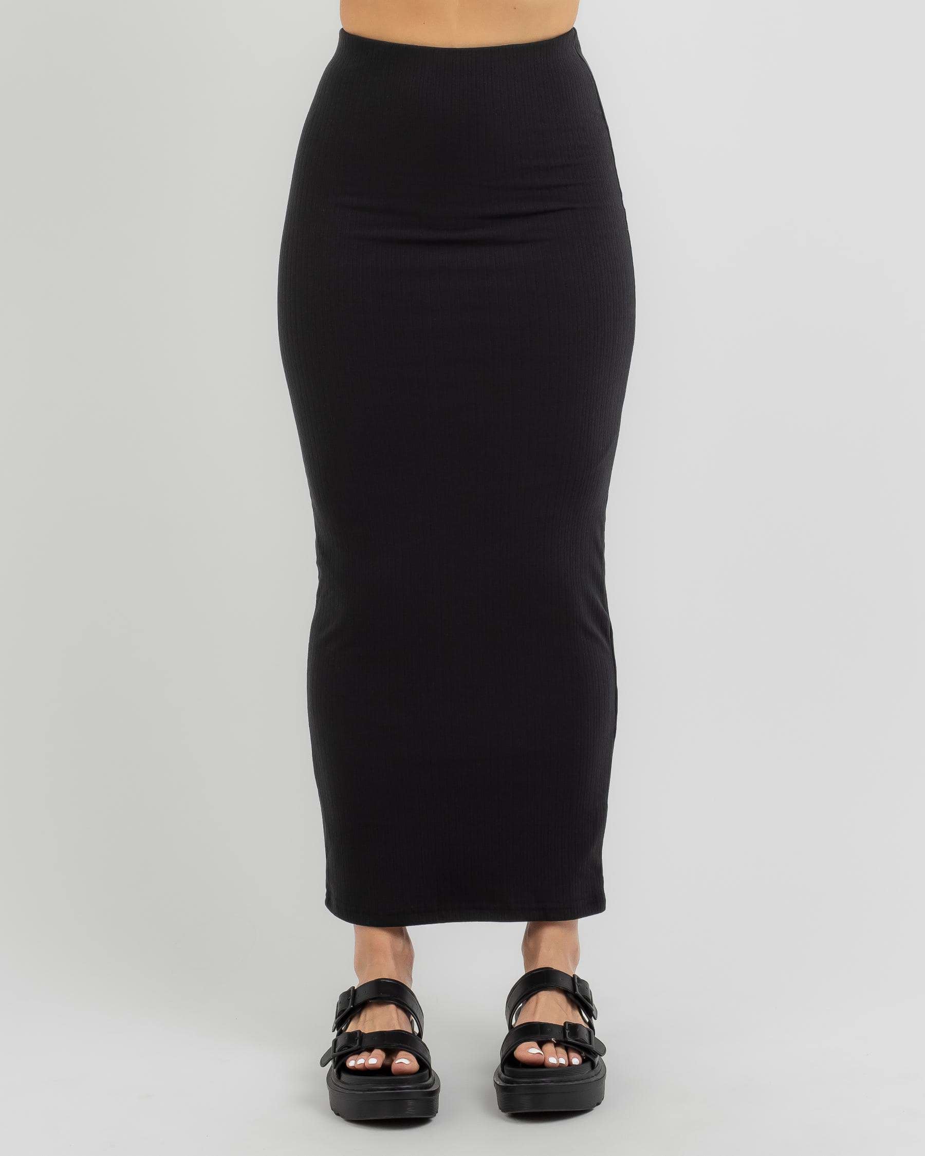 Shop Ava And Ever Deji Maxi Skirt In Black - Fast Shipping & Easy ...