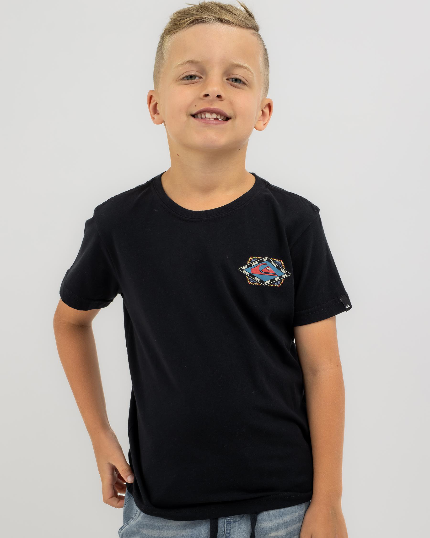 Shop Quiksilver Toddlers' Retro Waves T-Shirt In Black - Fast Shipping ...