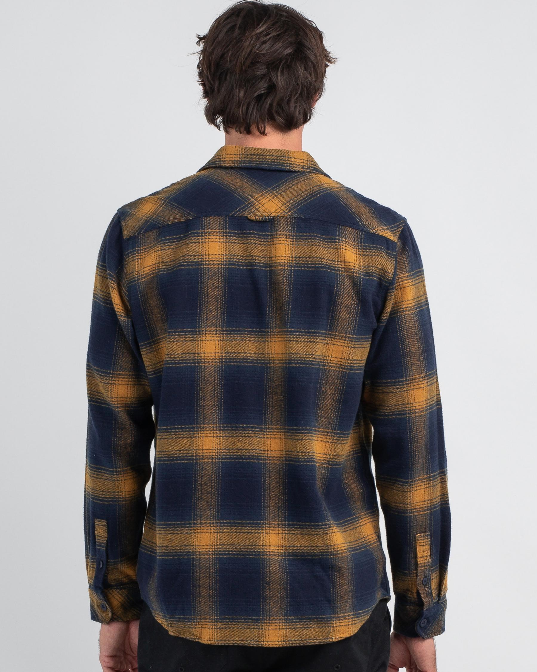 Shop Rip Curl Count Flannel Shirt In Gold - Fast Shipping & Easy ...