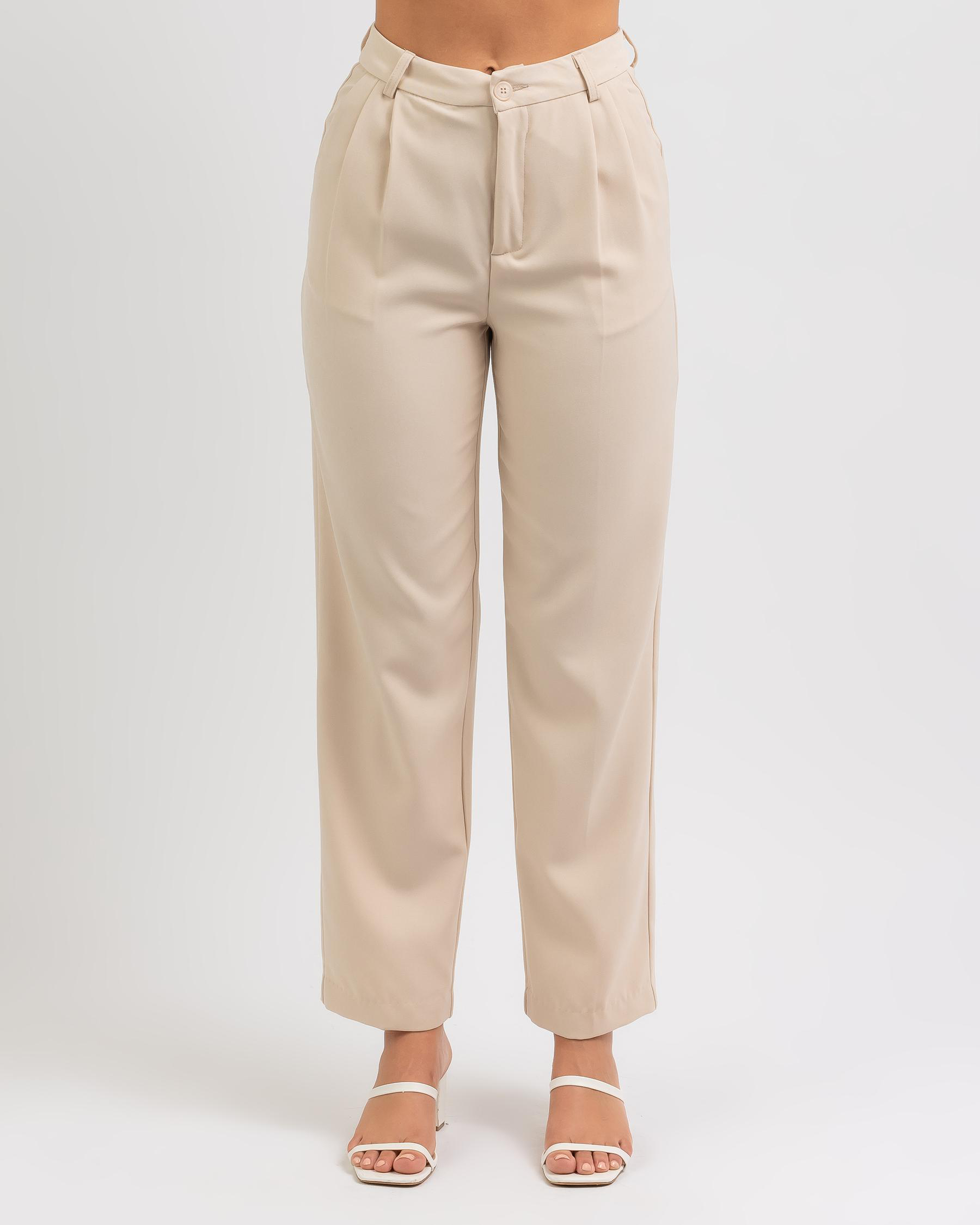 Shop Mooloola Monica Pants In Beige - Fast Shipping & Easy Returns ...