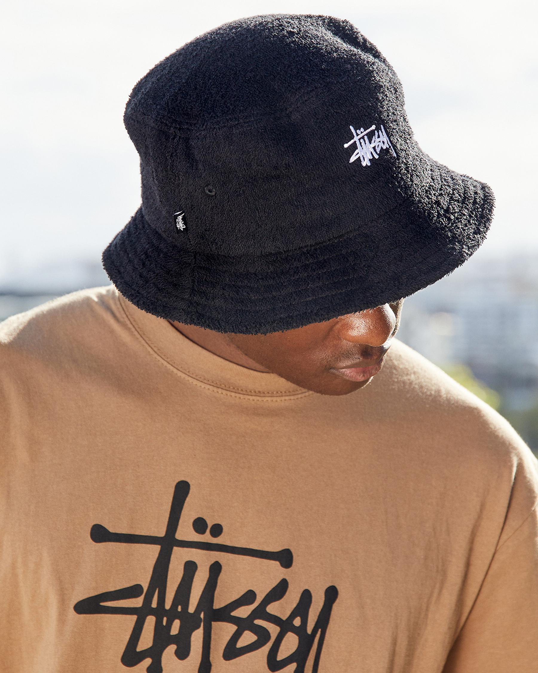 stussy terry bucket hat