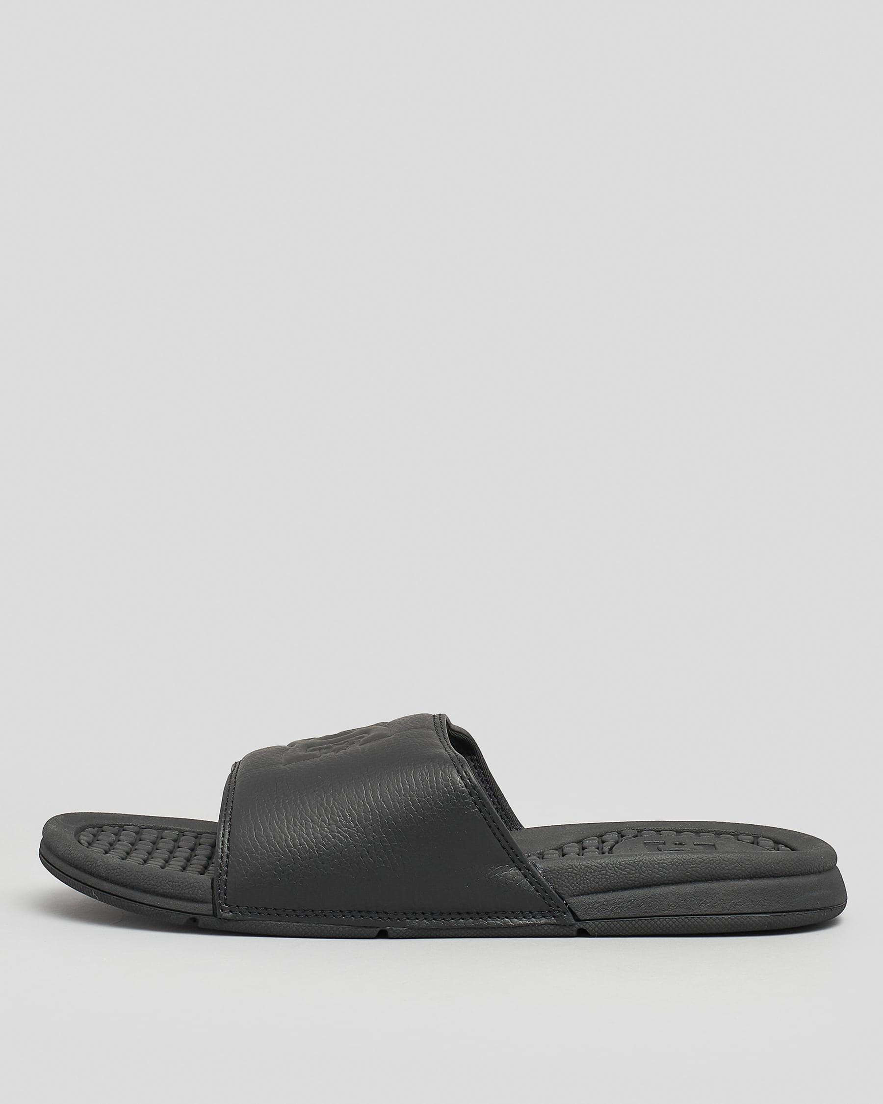 Shop DC Shoes Bolsa Slides In Black/black/black - Fast Shipping & Easy ...