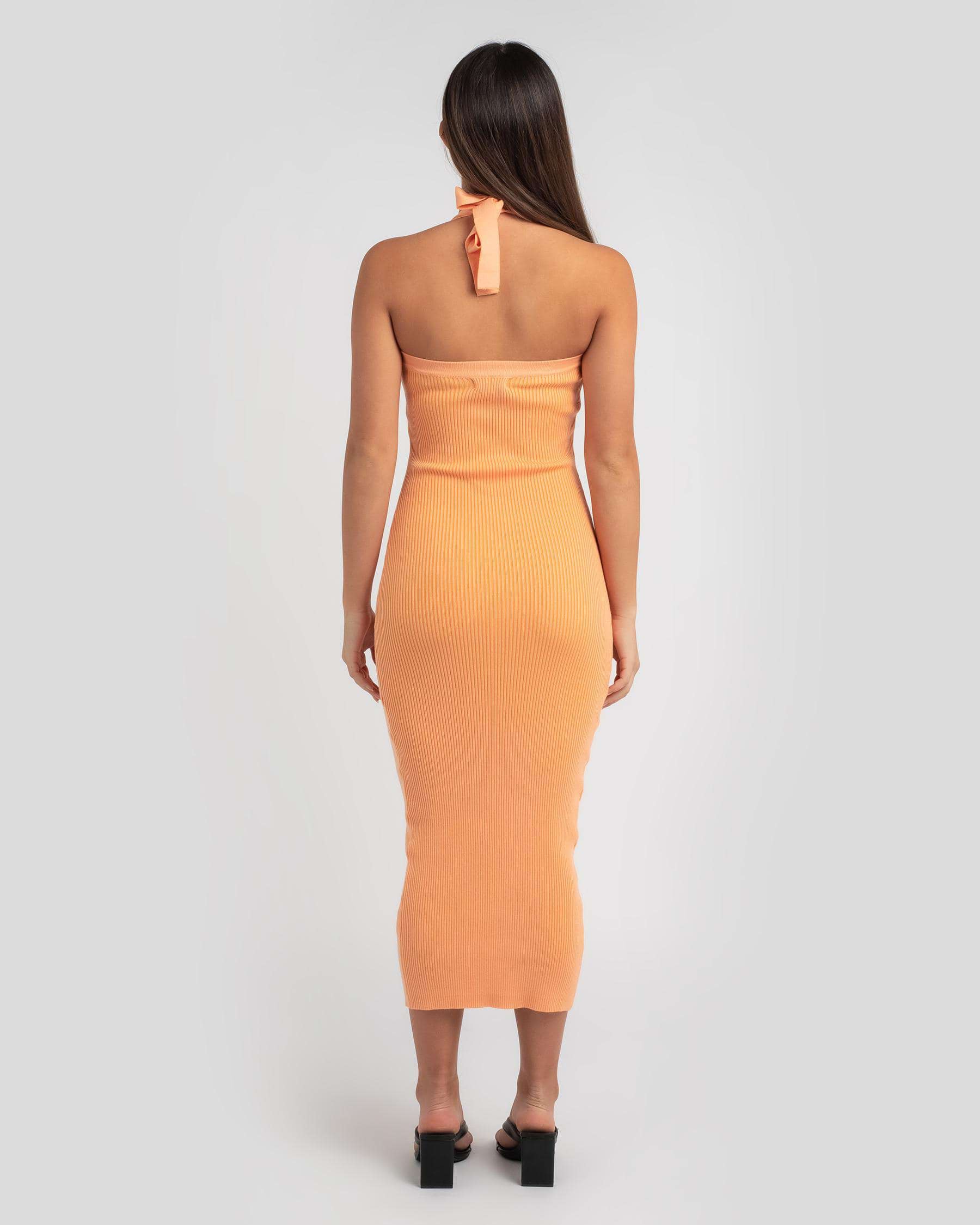 Shop Winnie & Co Angus Midi Dress In Apricot - Fast Shipping & Easy ...