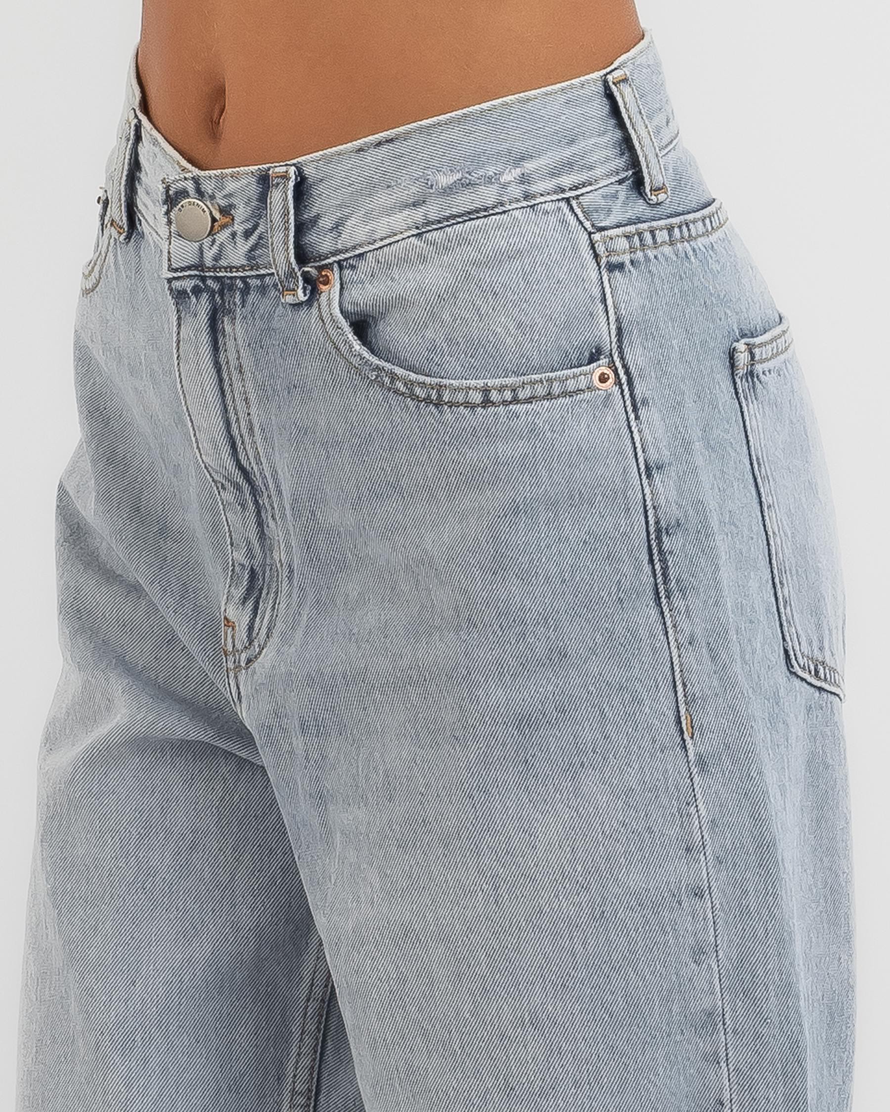 Shop Dr Denim Echo Jeans In Bleach Sky Ripped - Fast Shipping & Easy ...