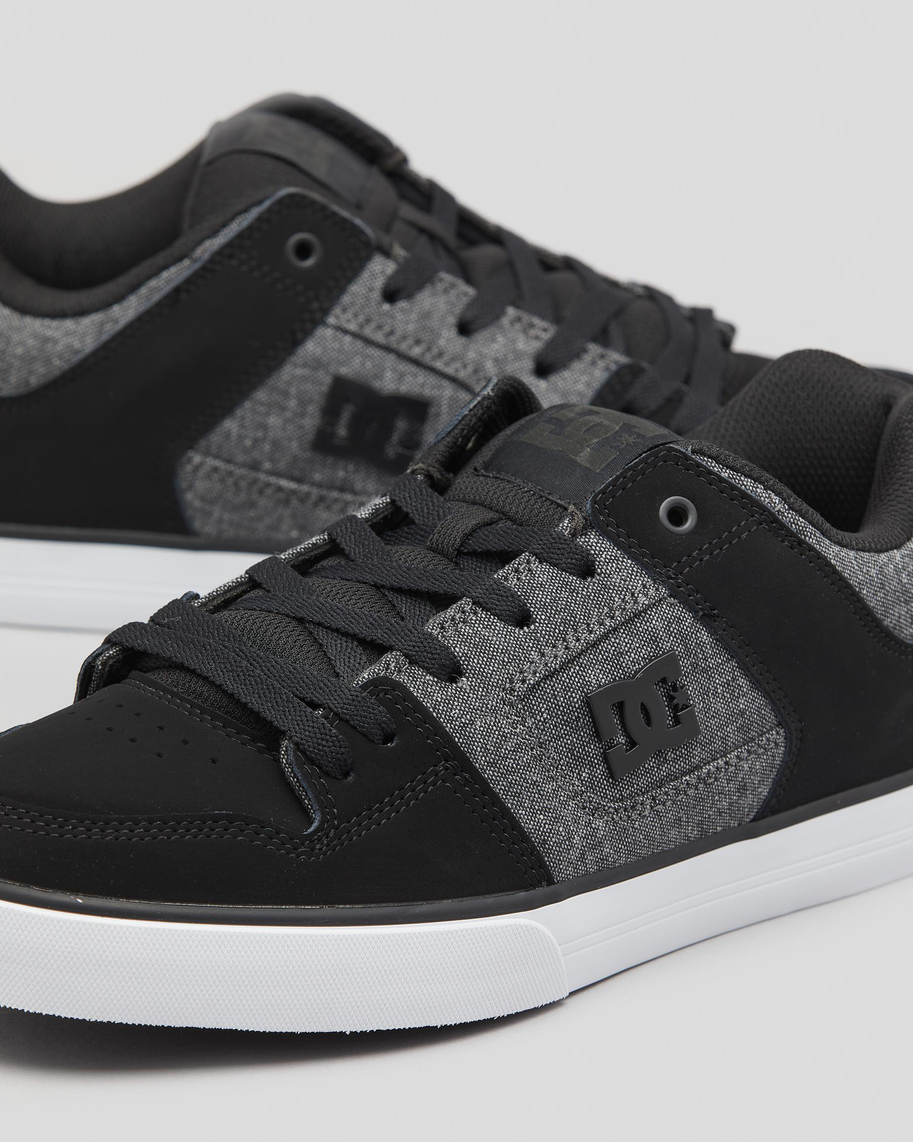 DC Shoes Pure Shoes In Black/grey/black - Fast Shipping & Easy Returns ...