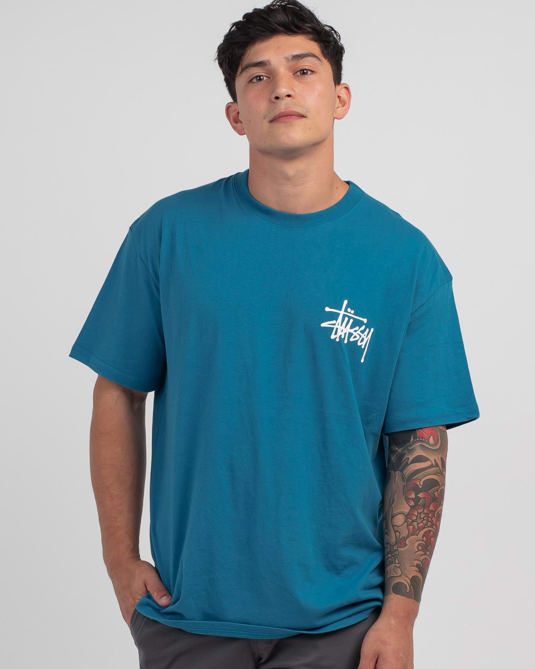 Stussy Graffiti T-Shirt In Strong Blue - Fast Shipping & Easy Returns ...