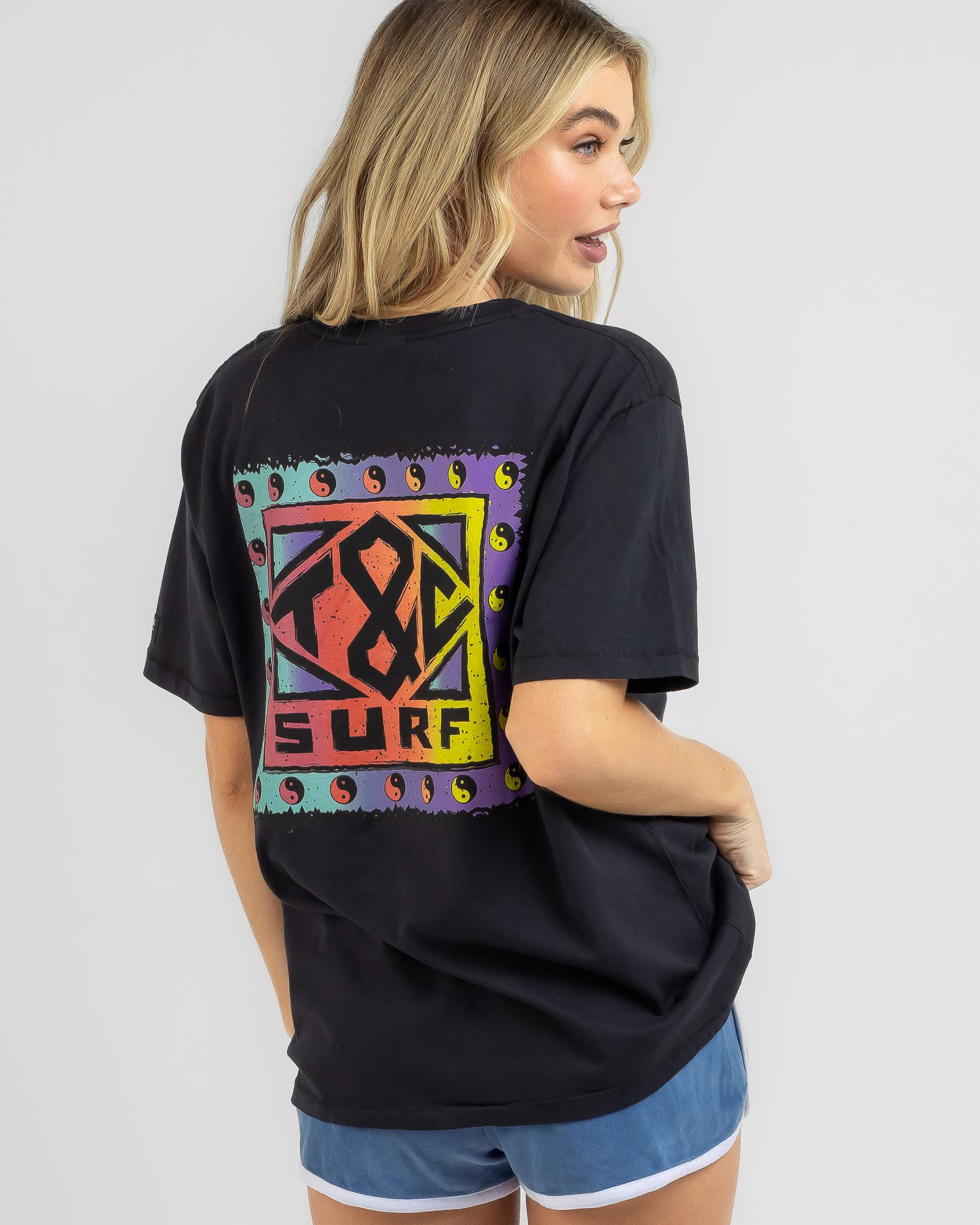 Shop Town & Country Surf Designs Blenda Pocket T-Shirt In Washed Black ...