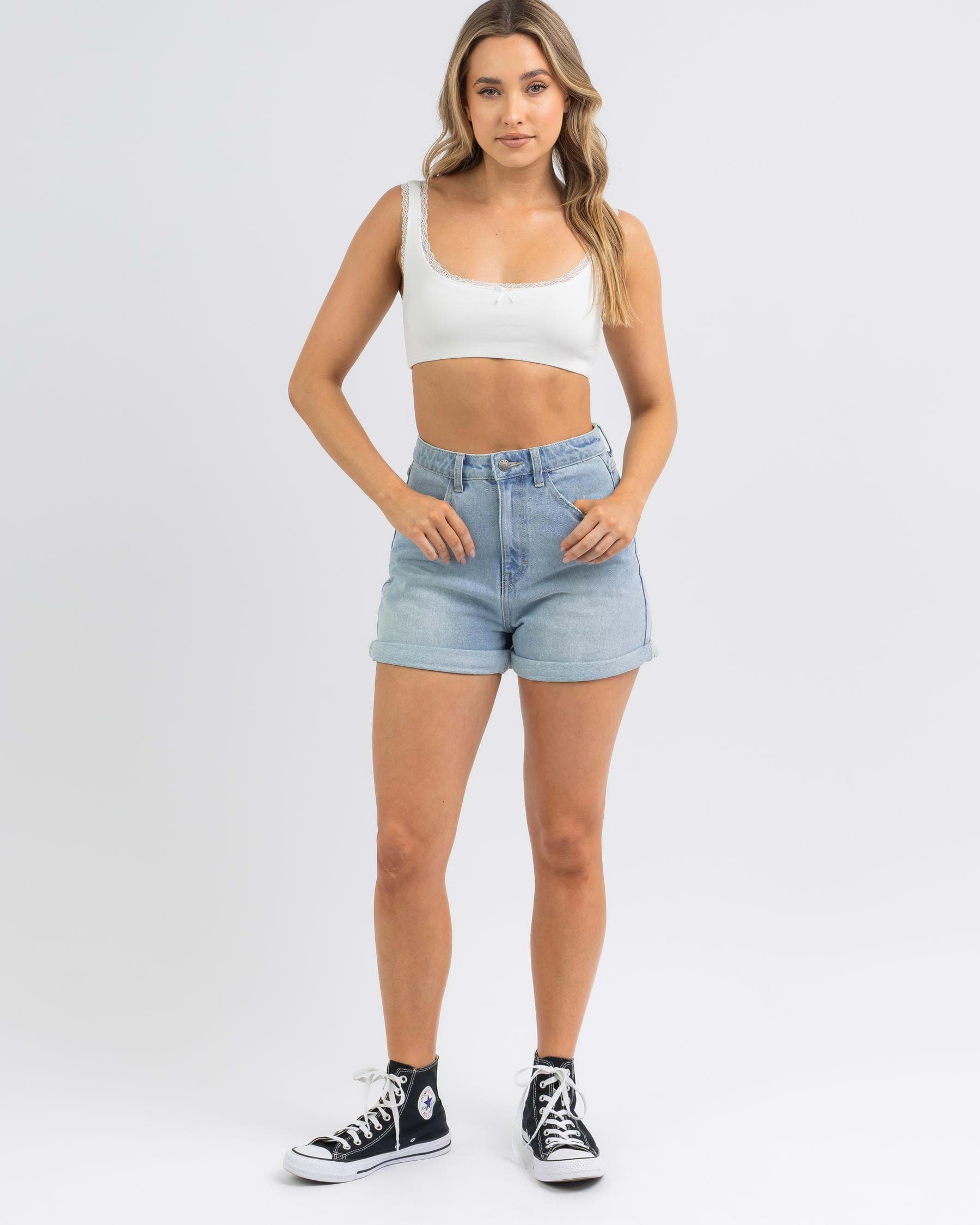 Shop Mooloola Lola Ultra Crop Top In White - Fast Shipping & Easy ...