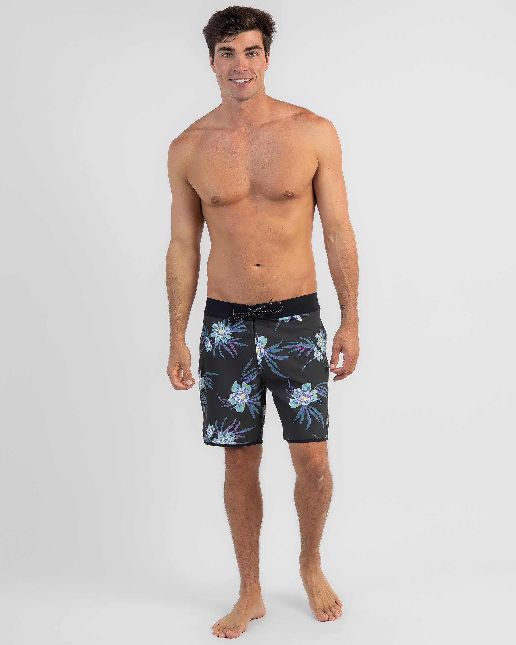 Shop Quiksilver Surfsilk Scallop Board Shorts In Tarmac - Fast Shipping ...