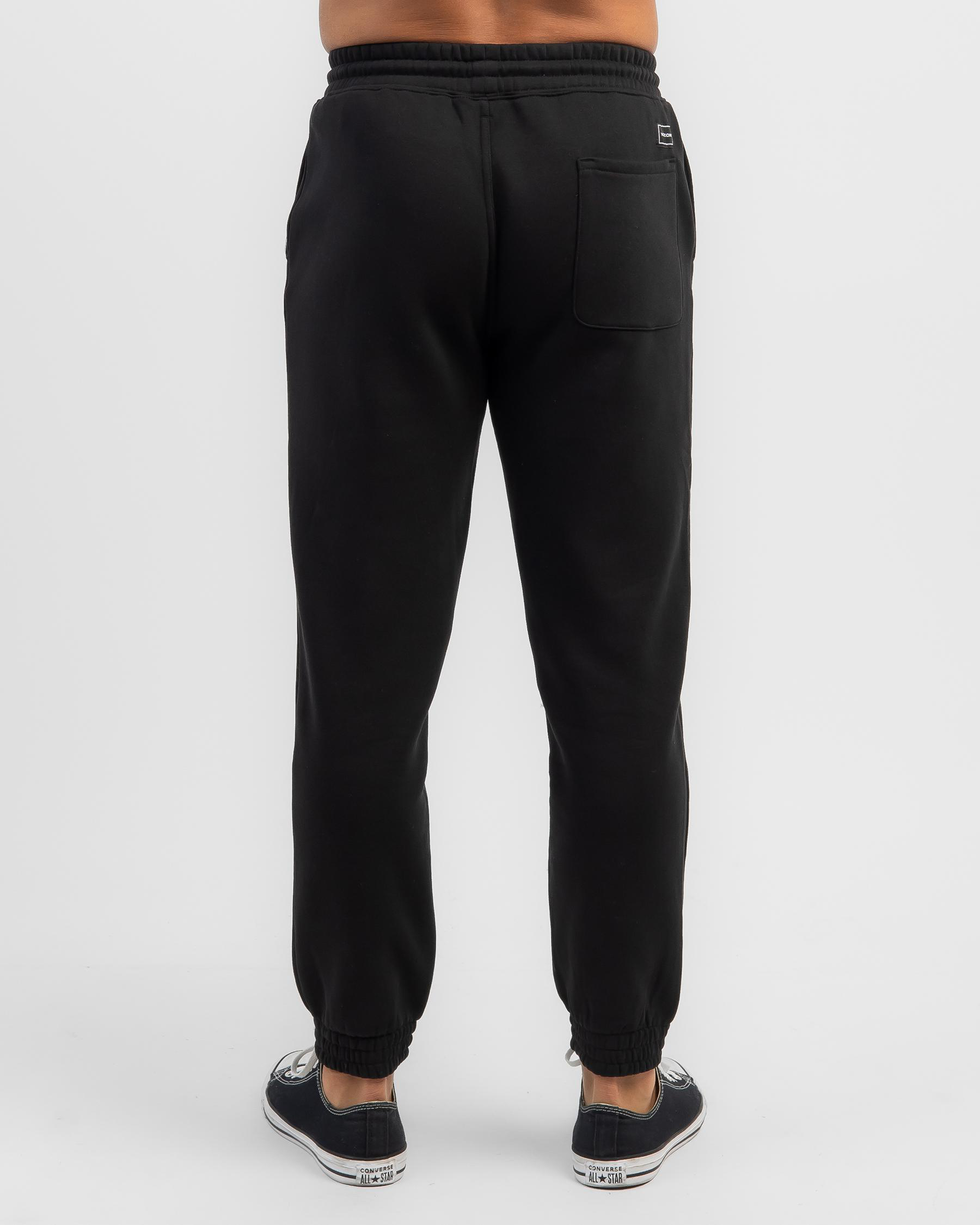 Shop Volcom Vologo Fleece Track Pants In Black - Fast Shipping & Easy ...