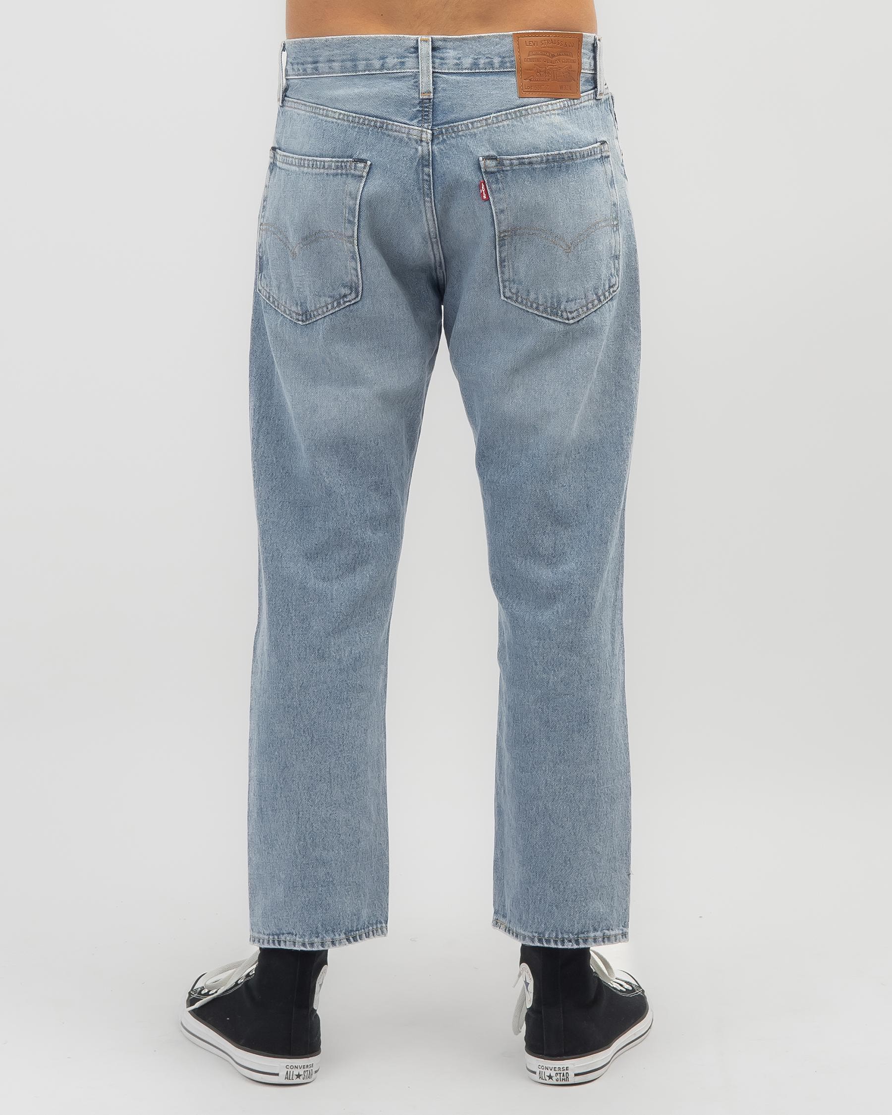 Shop Levi's 551Z Straight Crop Jeans In Dream Stone - Fast Shipping ...