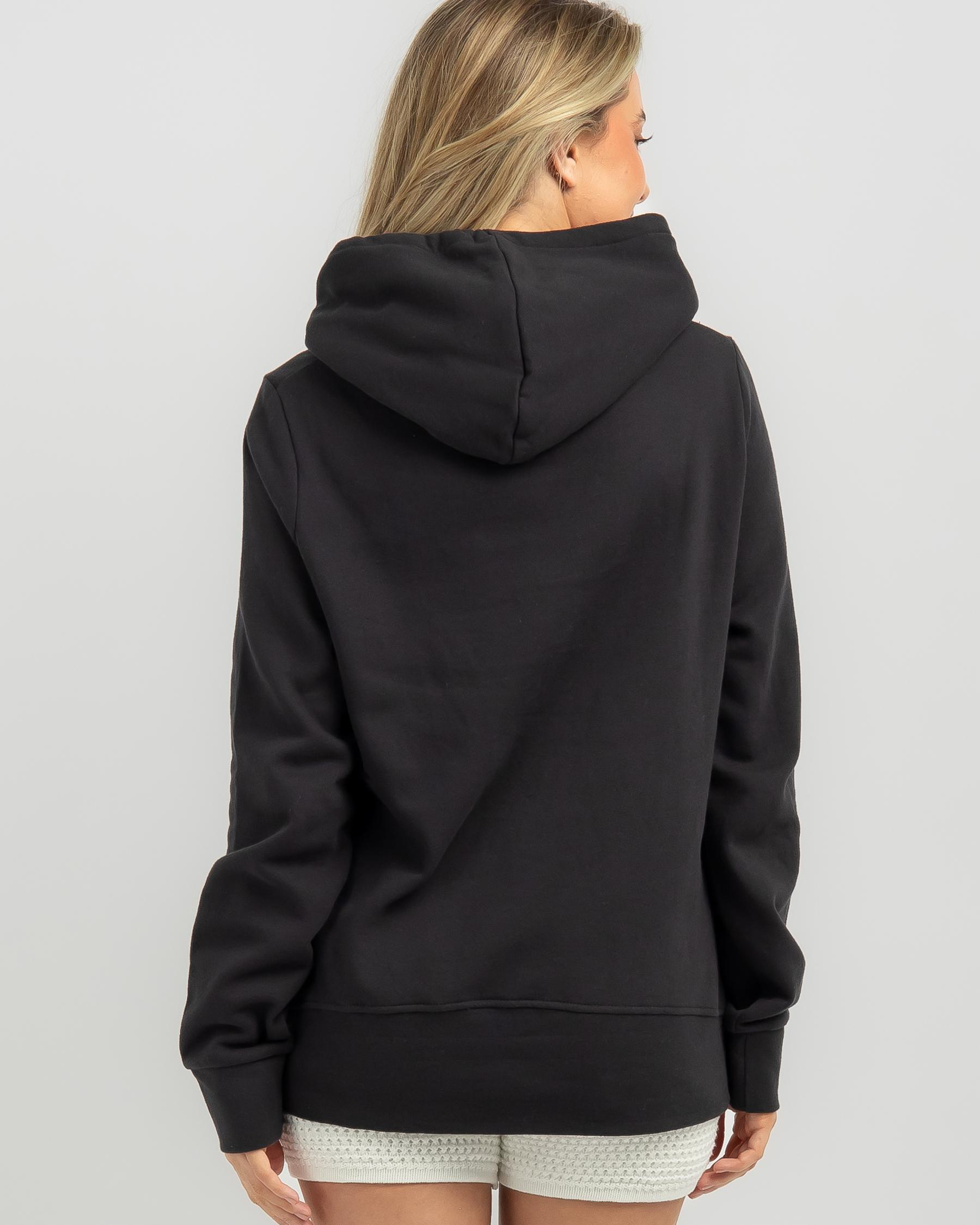 Rip Curl Logo Standard Hoodie In Washed Black - Fast Shipping & Easy ...