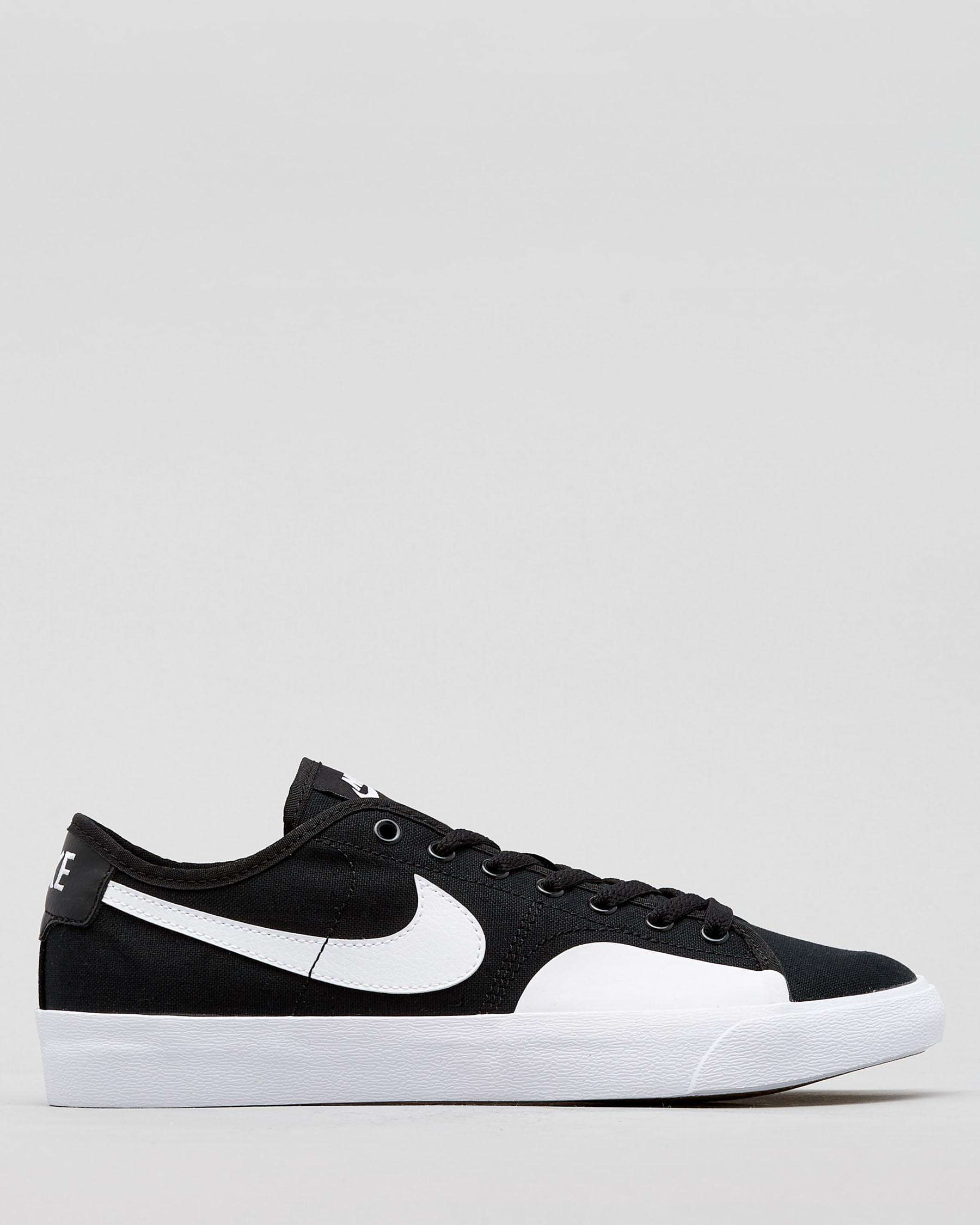 Shop Nike Blazer Court Shoes In Black/white-black-gum Light - Fast ...