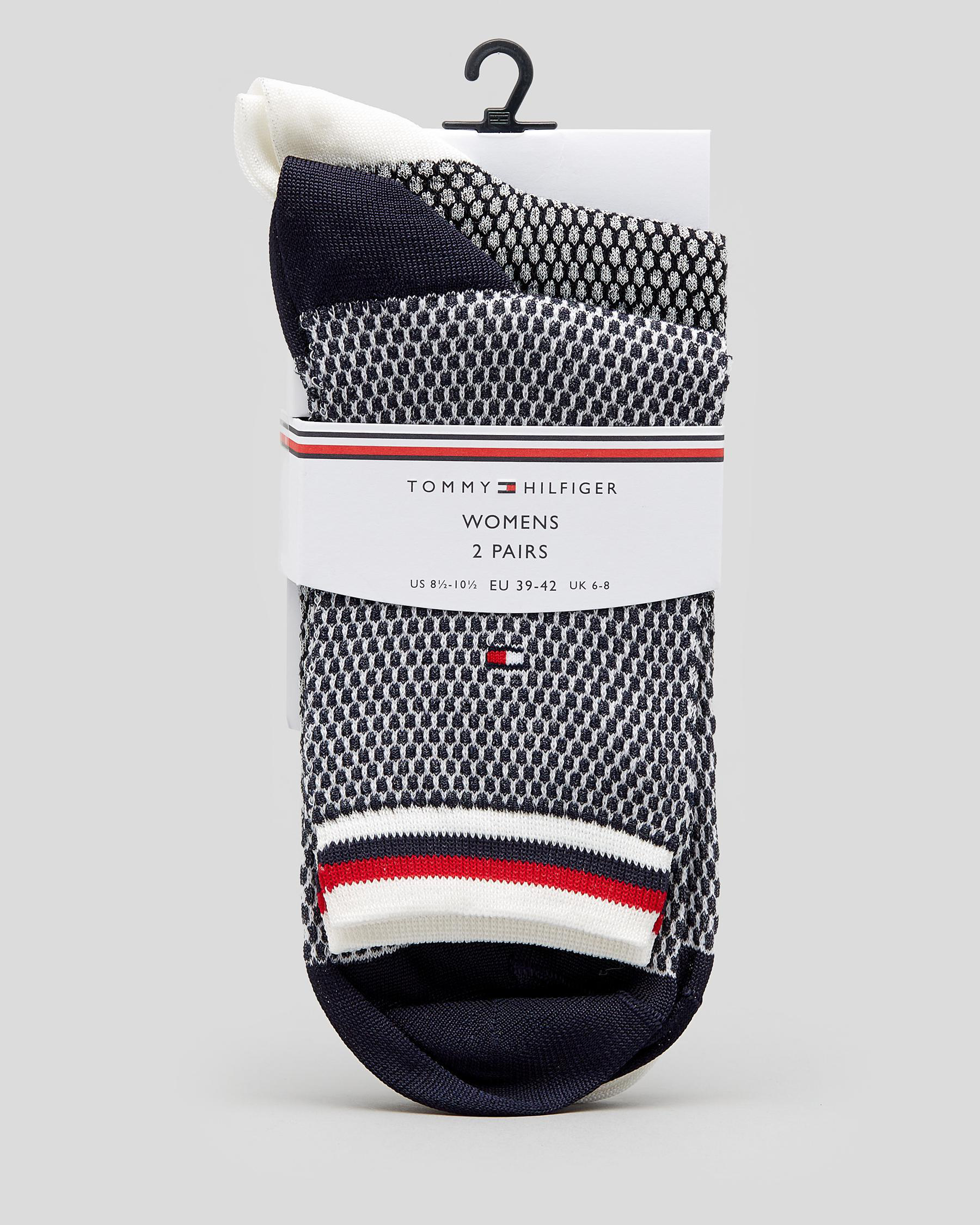 Shop Tommy Hilfiger Womens Collegiate Honeycomb Sock Pack In Navy ...