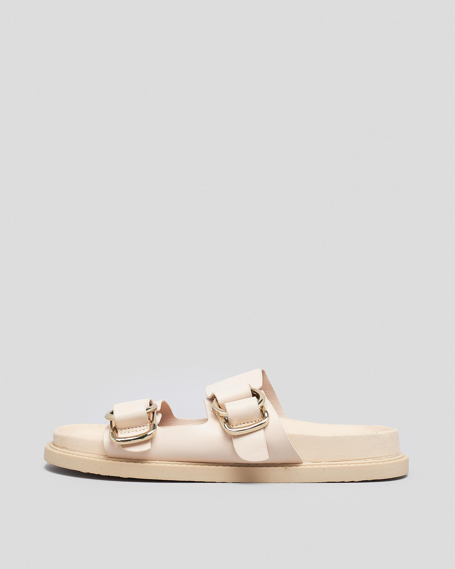 Ava And Ever Bentley Slide Sandals In Alabaster - Fast Shipping & Easy ...