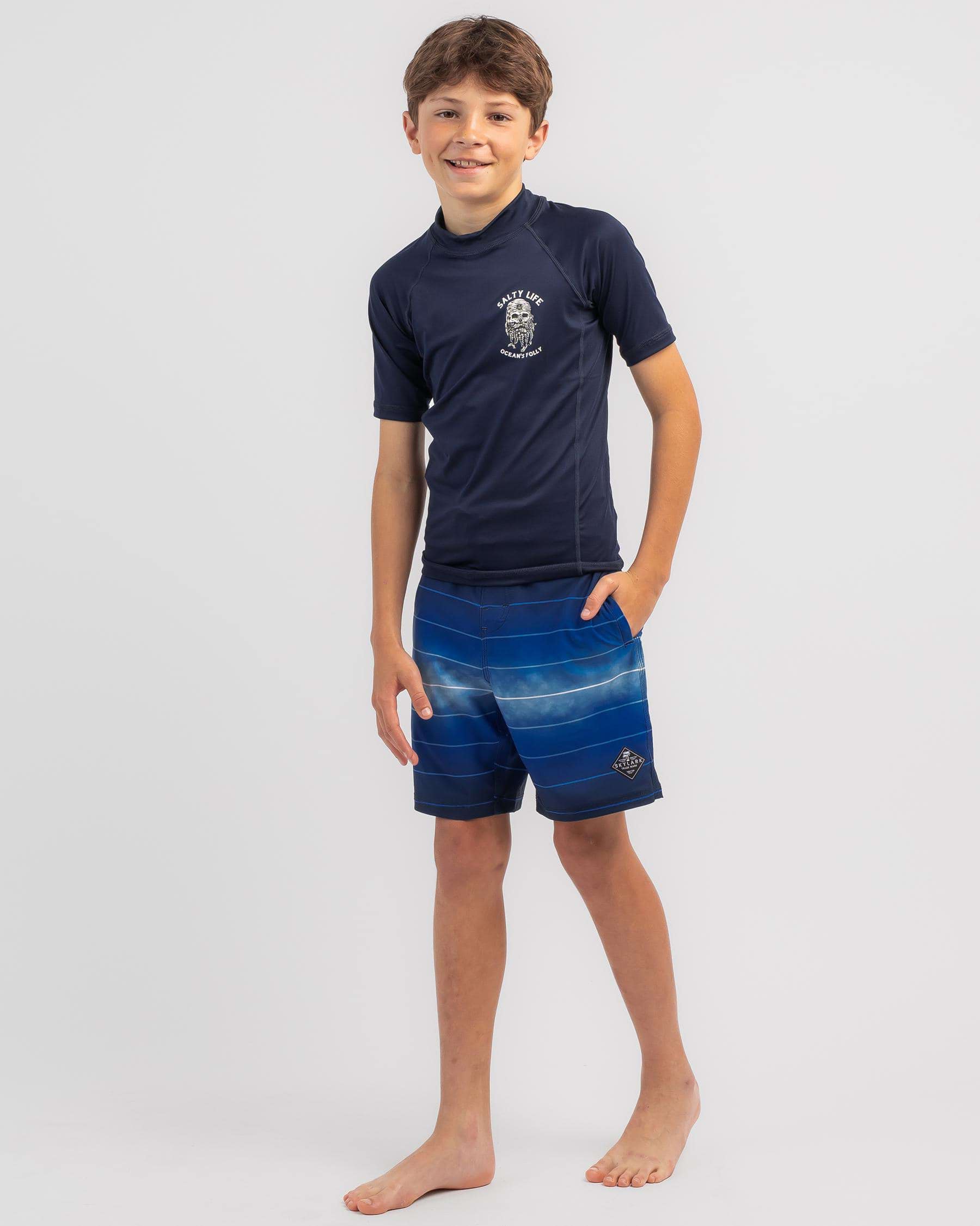 Shop Skylark Boys' Mystic Board Shorts In Blue - Fast Shipping & Easy ...