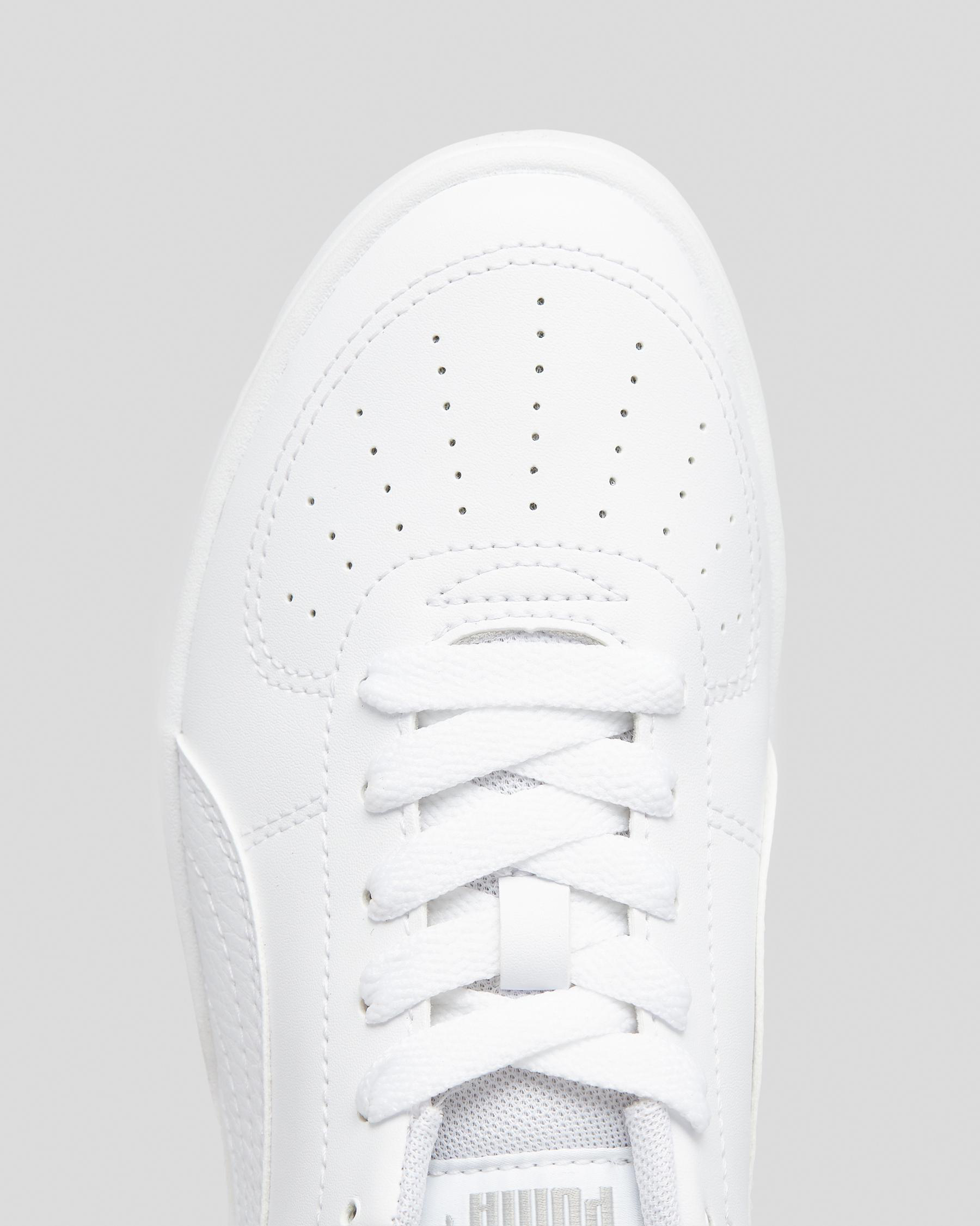 Shop Puma Boys' Rickie Shoes In Puma White-puma White-glacier Grey ...