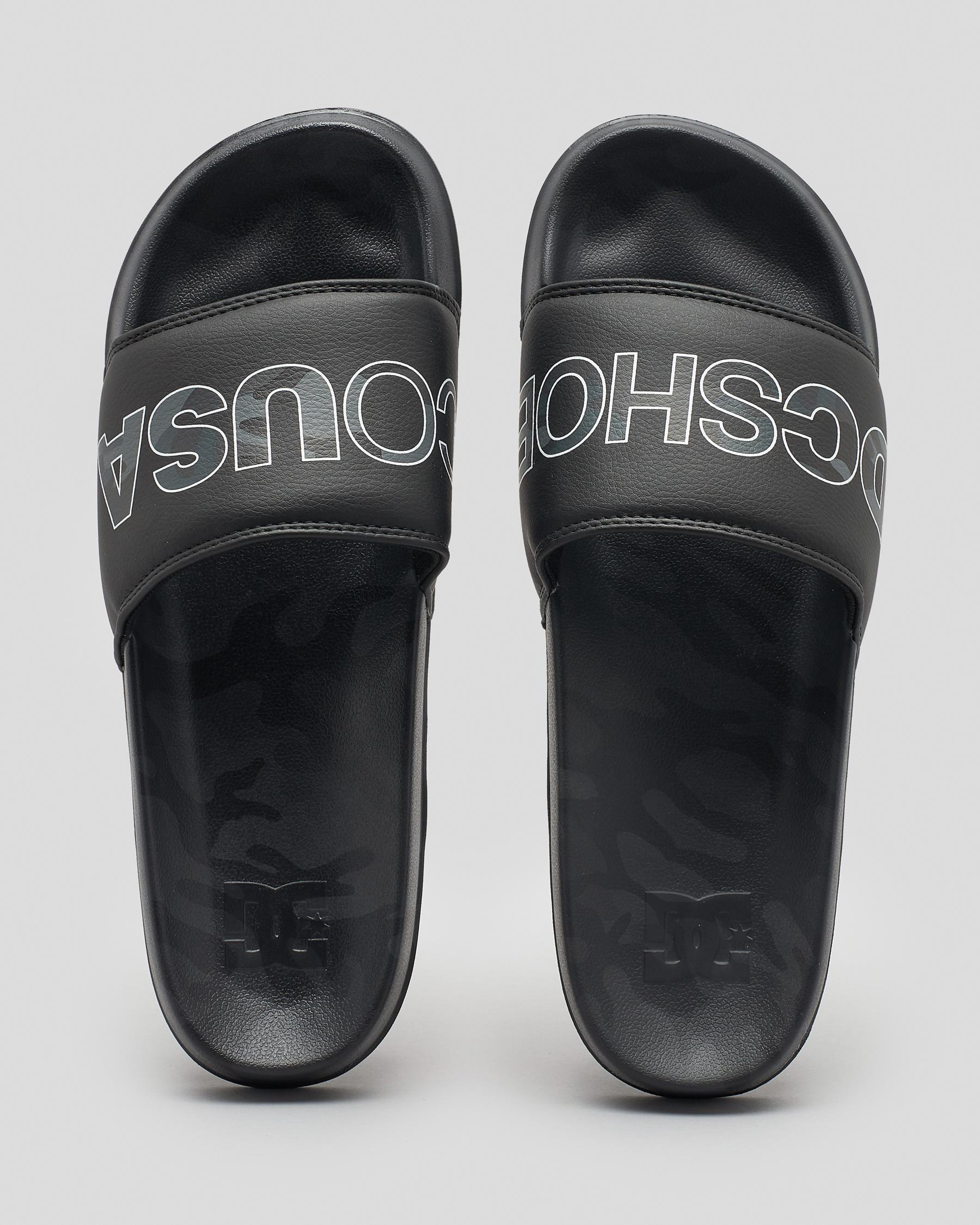 Shop DC Shoes DC Slides In Black/camo - Fast Shipping & Easy Returns ...