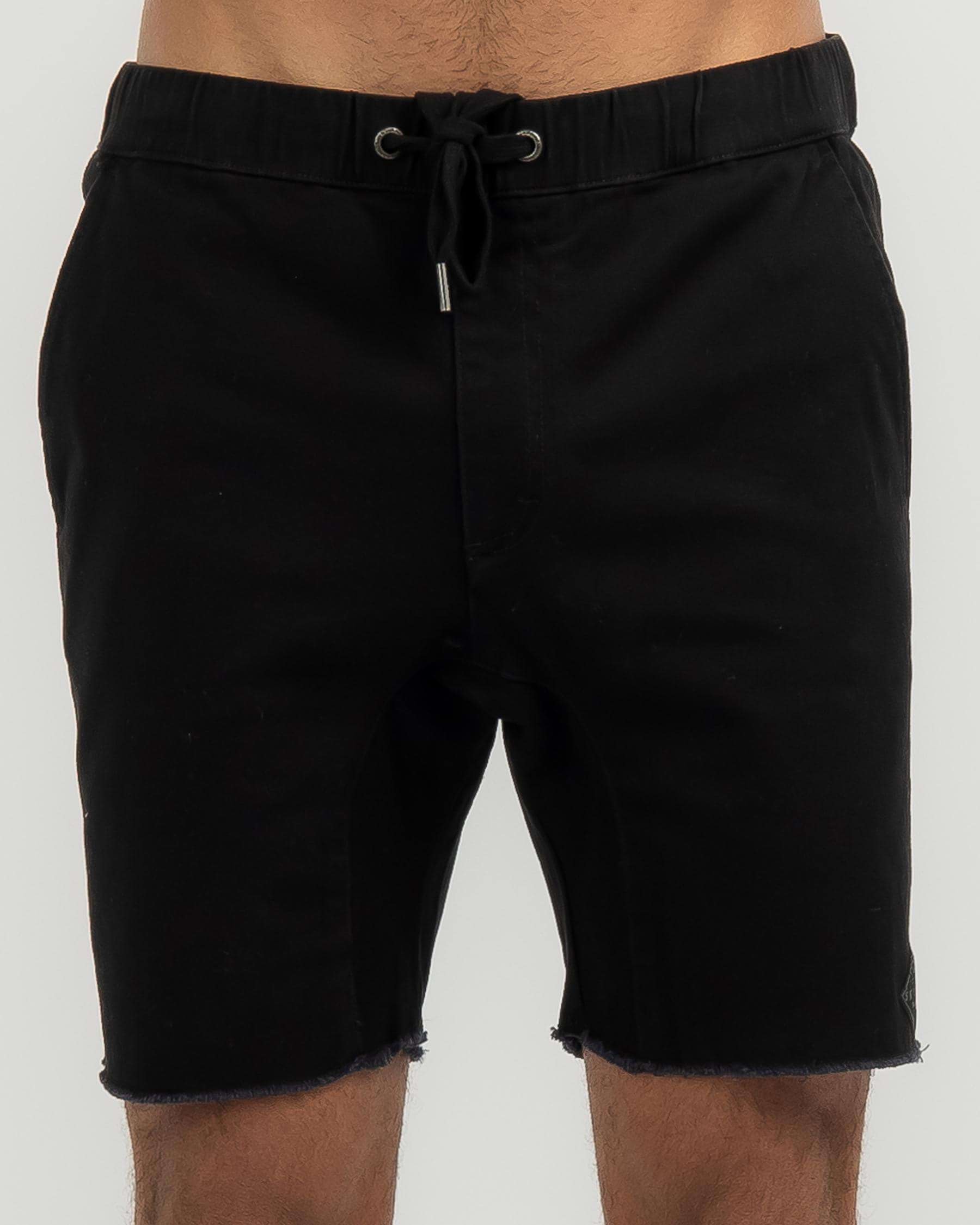 Shop Skylark Erase Drop Crotch Walk Shorts In Black - Fast Shipping ...