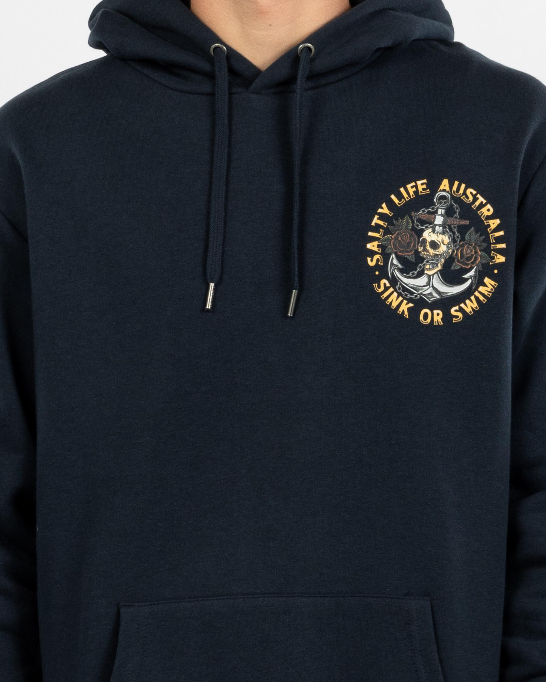 Shop Salty Life Sink Or Swim Hoodie In Navy - Fast Shipping & Easy ...